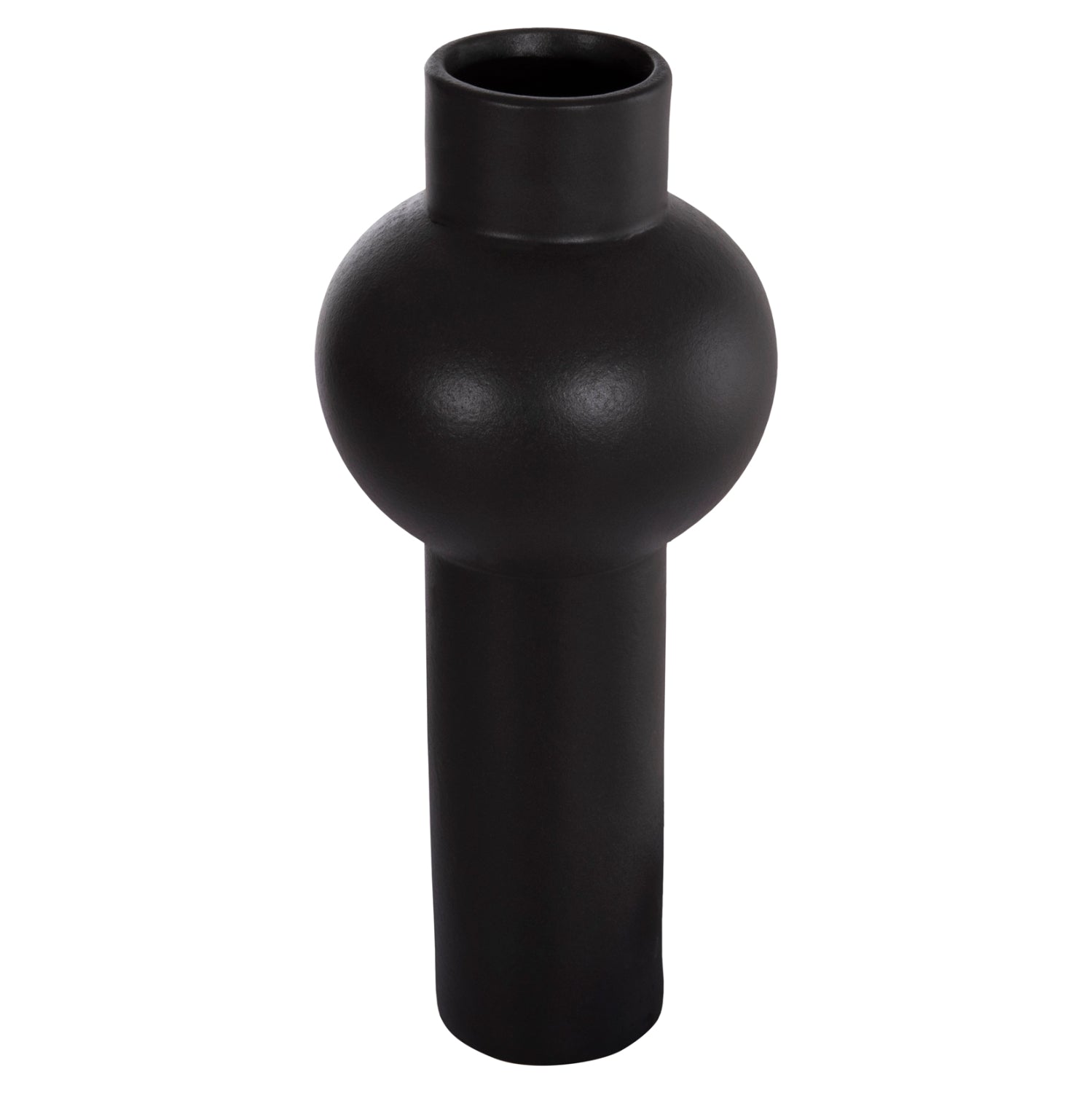 Декоративен керамичен плот за маса  SCEPTER черен, матов, φ17x39hcm