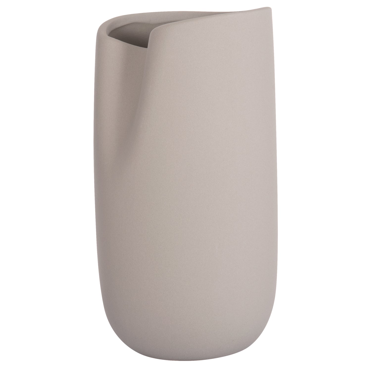 Керамична декоративна глазура за маса , сива, матова, 15x15x30см