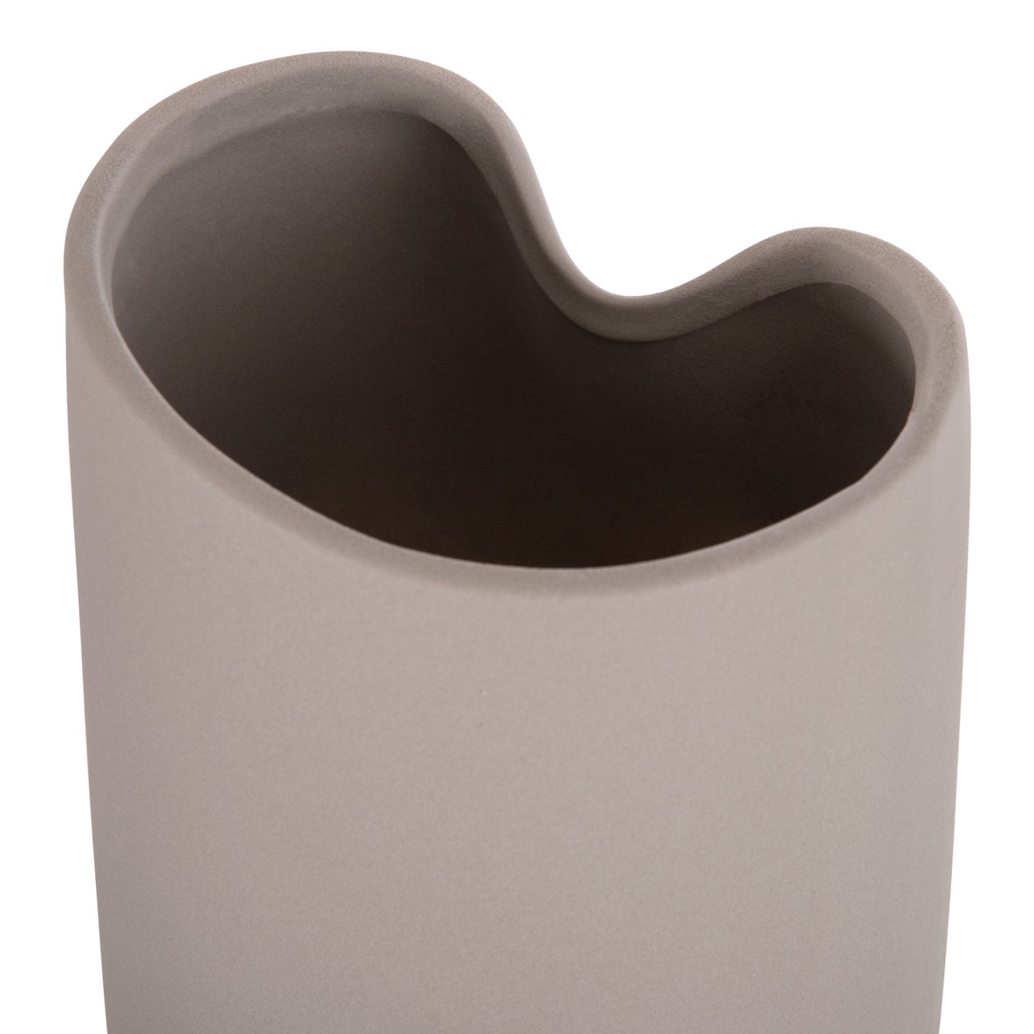 Керамична декоративна глазура за маса , сива, матова, 15x15x30см