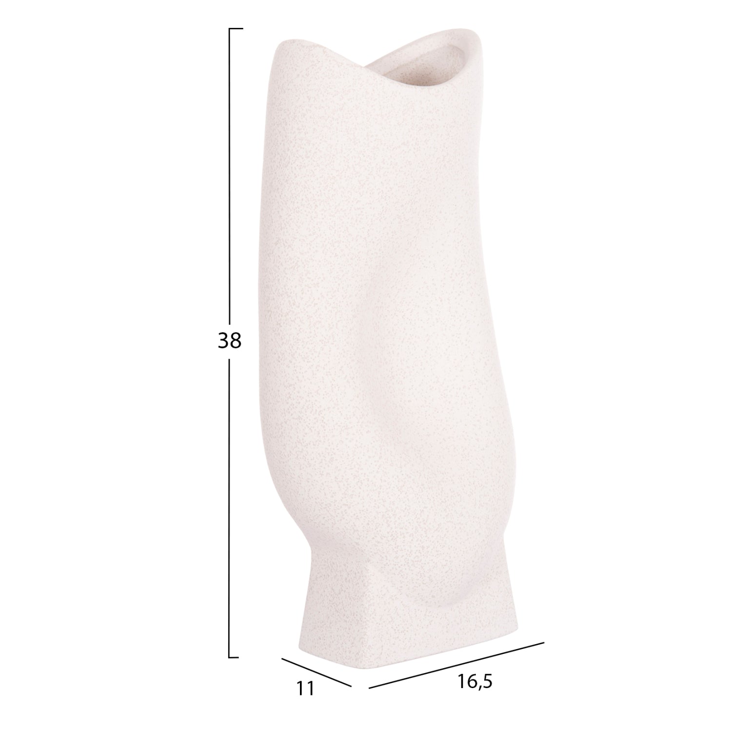 Декорация керамична за маса цвят бял-светло сив 16.5x11x38