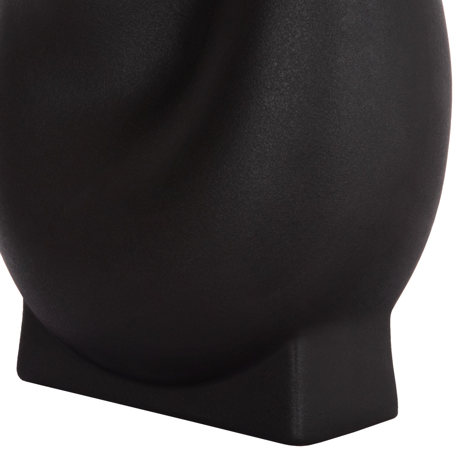 Керамична декоративна глазура за маса  черна матова, 26x14x25см