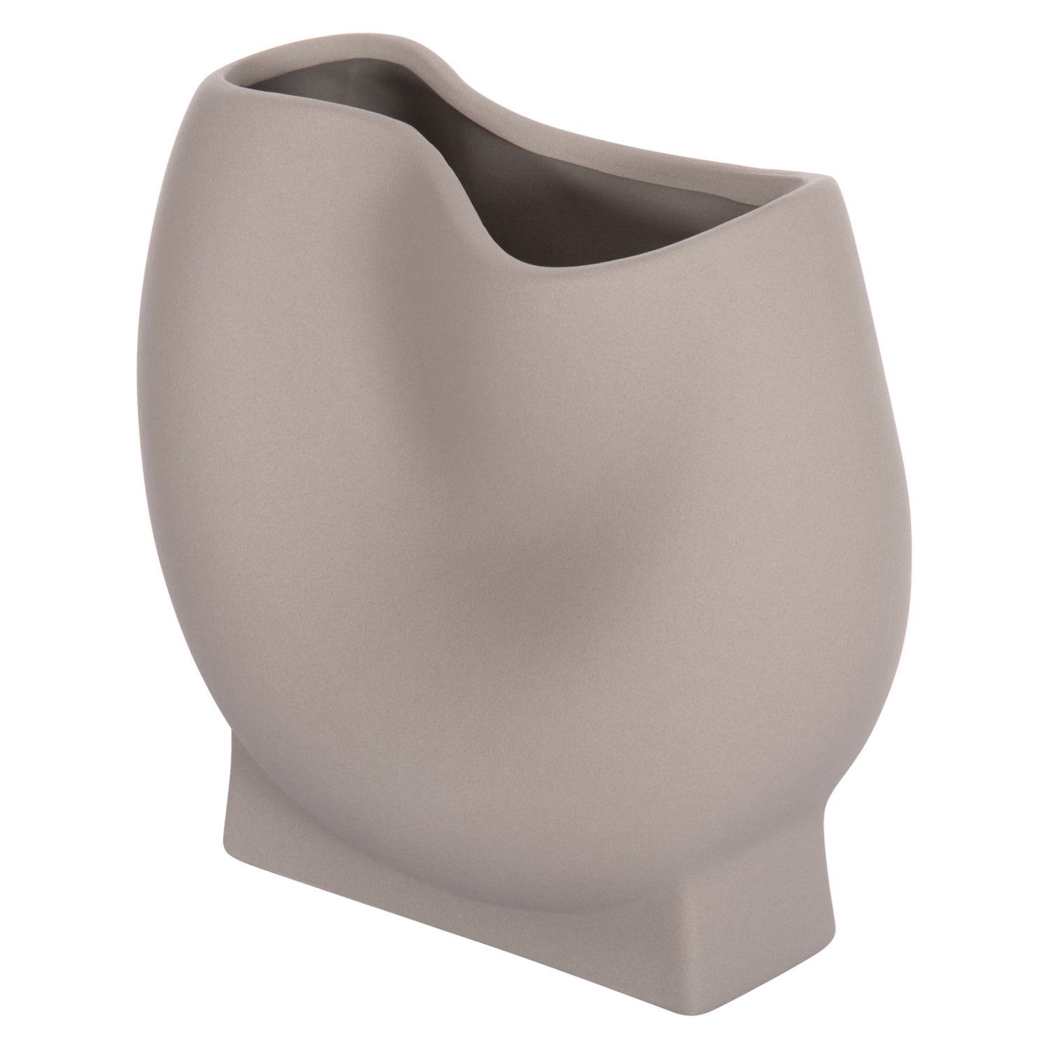 Декоративна керамична глазура за маса  сива матова 26x14x25см