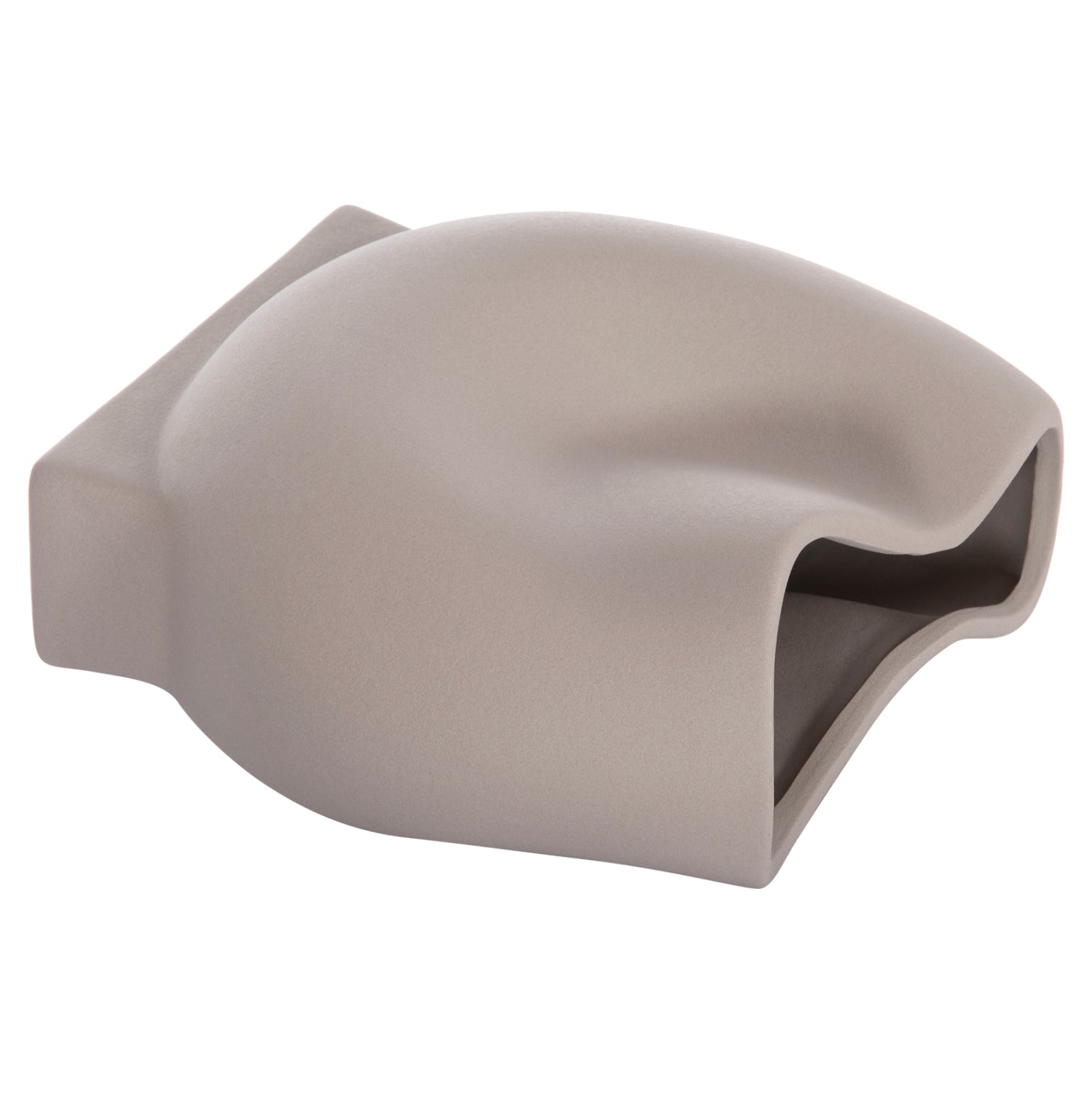 Декоративна керамична глазура за маса  сива матова 26x14x25см