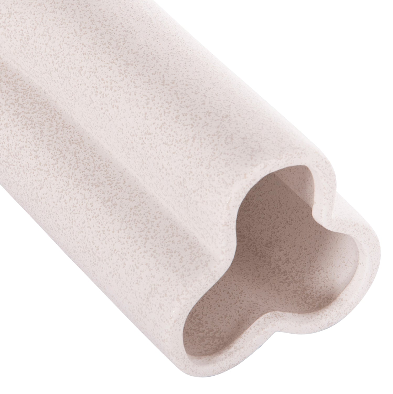 Керамична декоративна глазура за маса, кристално бяла φ14x29hcm