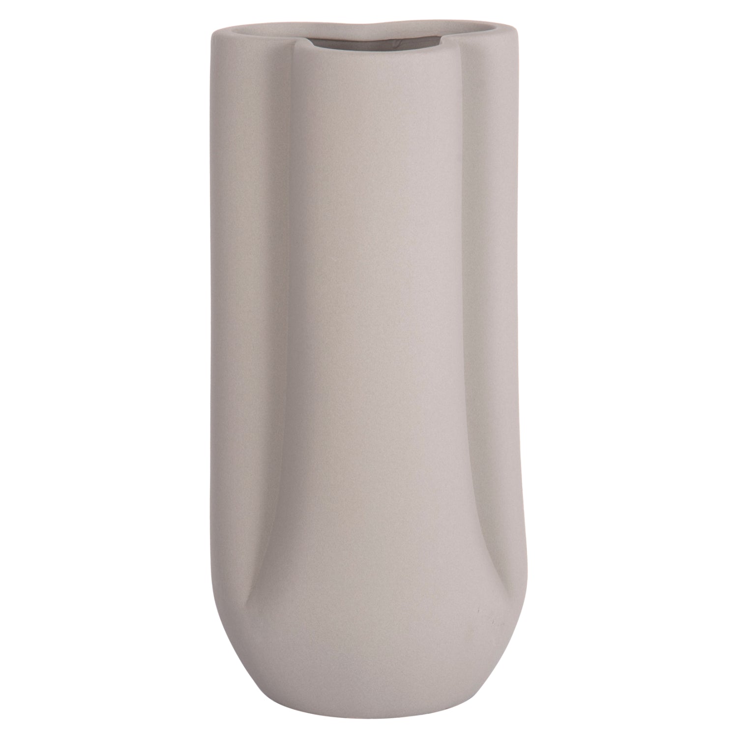 Керамична декоративна глазура за маса , сива, матова φ14x29hcm