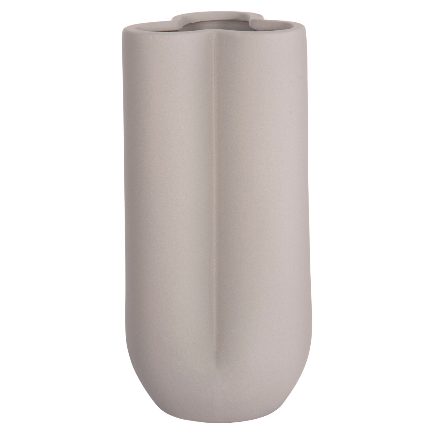 Керамична декоративна глазура за маса , сива, матова φ14x29hcm