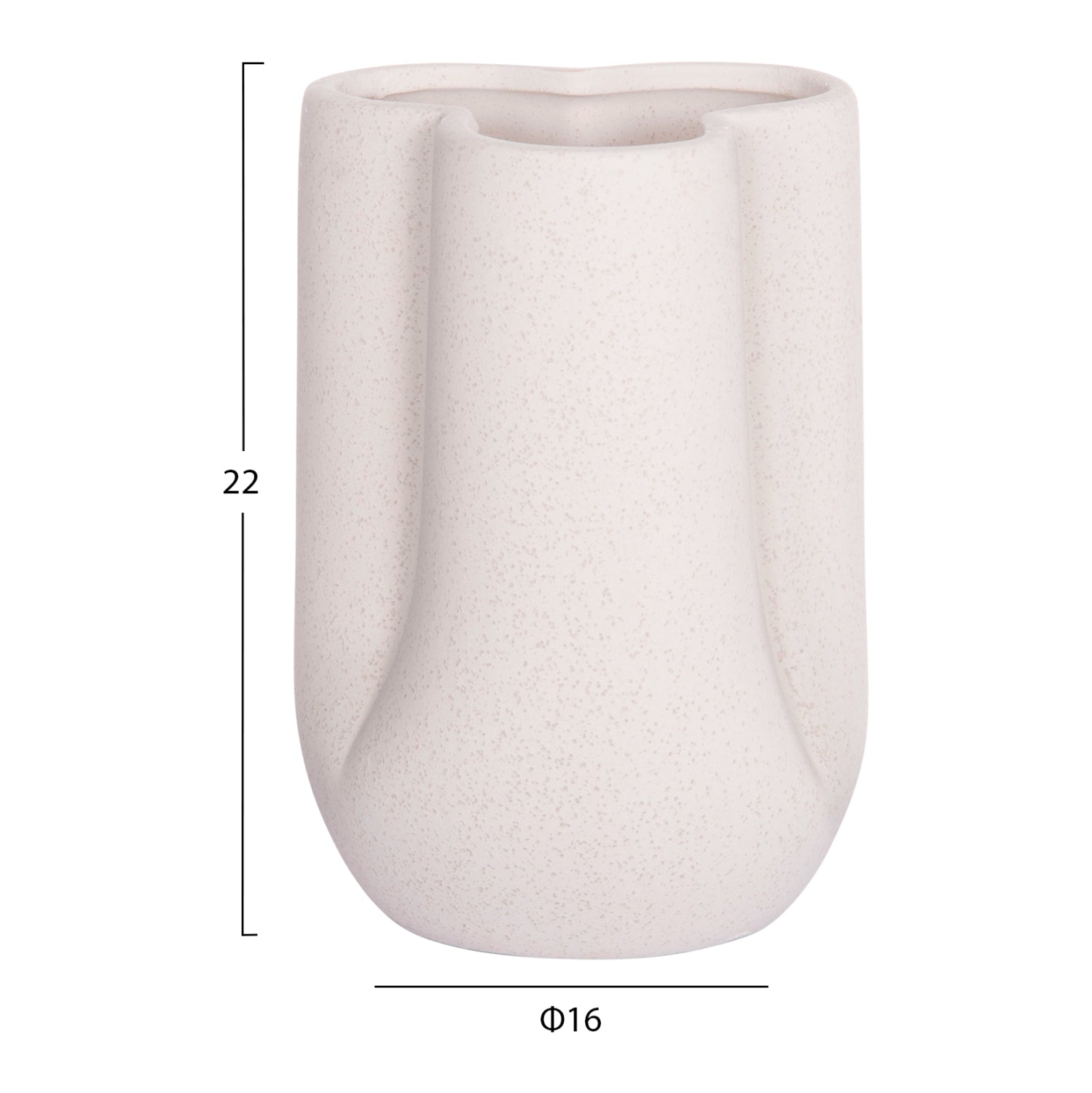 Керамична декоративна глазура за маса, кристално бяла φ16x22hcm