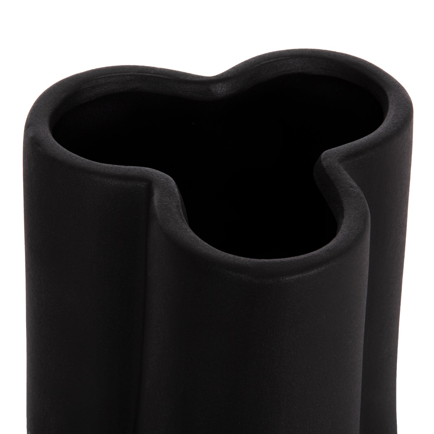 Керамична декоративна глазура за маса , черна матова φ16x22hcm