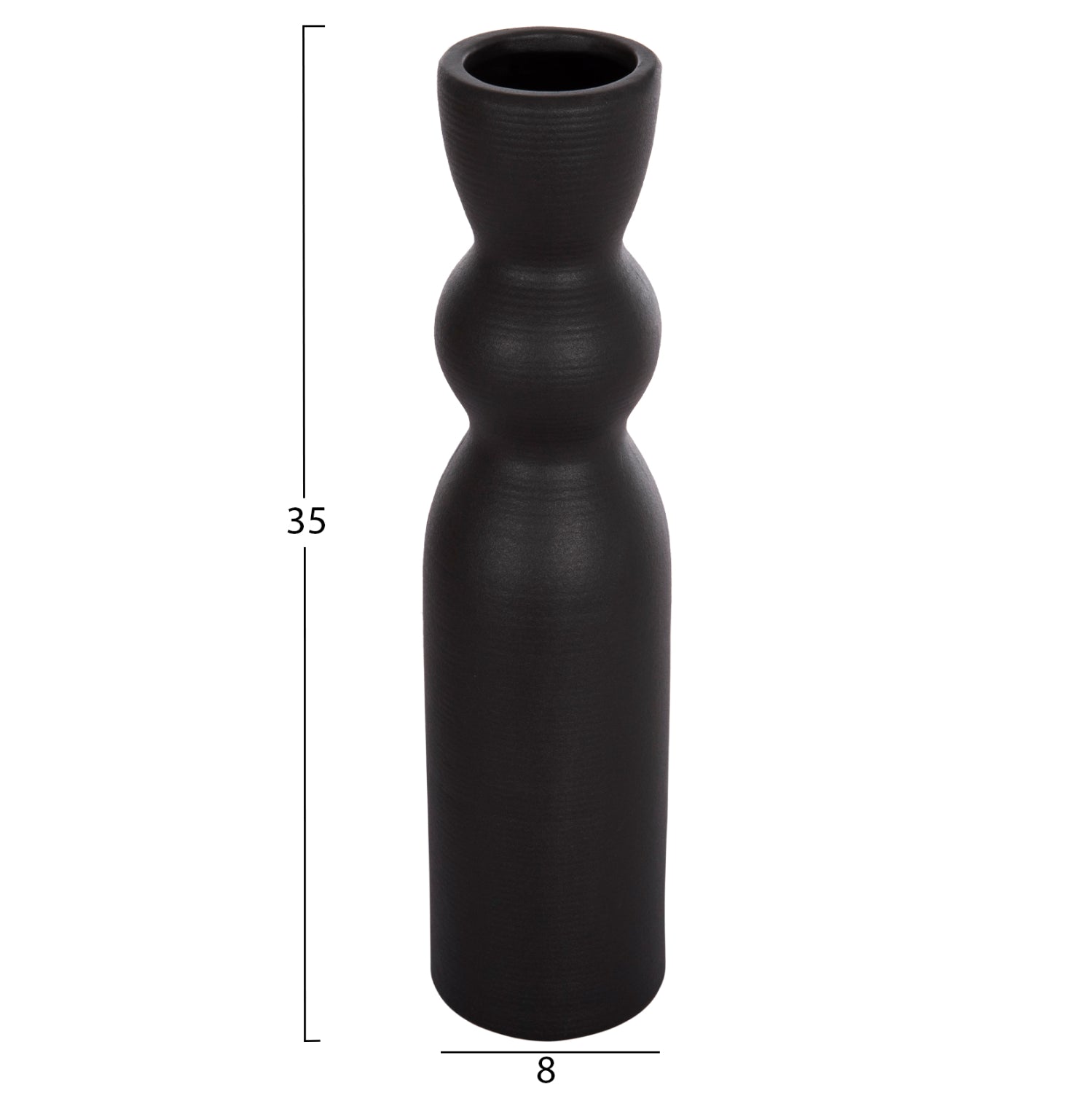 Декоративен керамичен плот за маса  SCEPTER черен, матов, φ8x35см