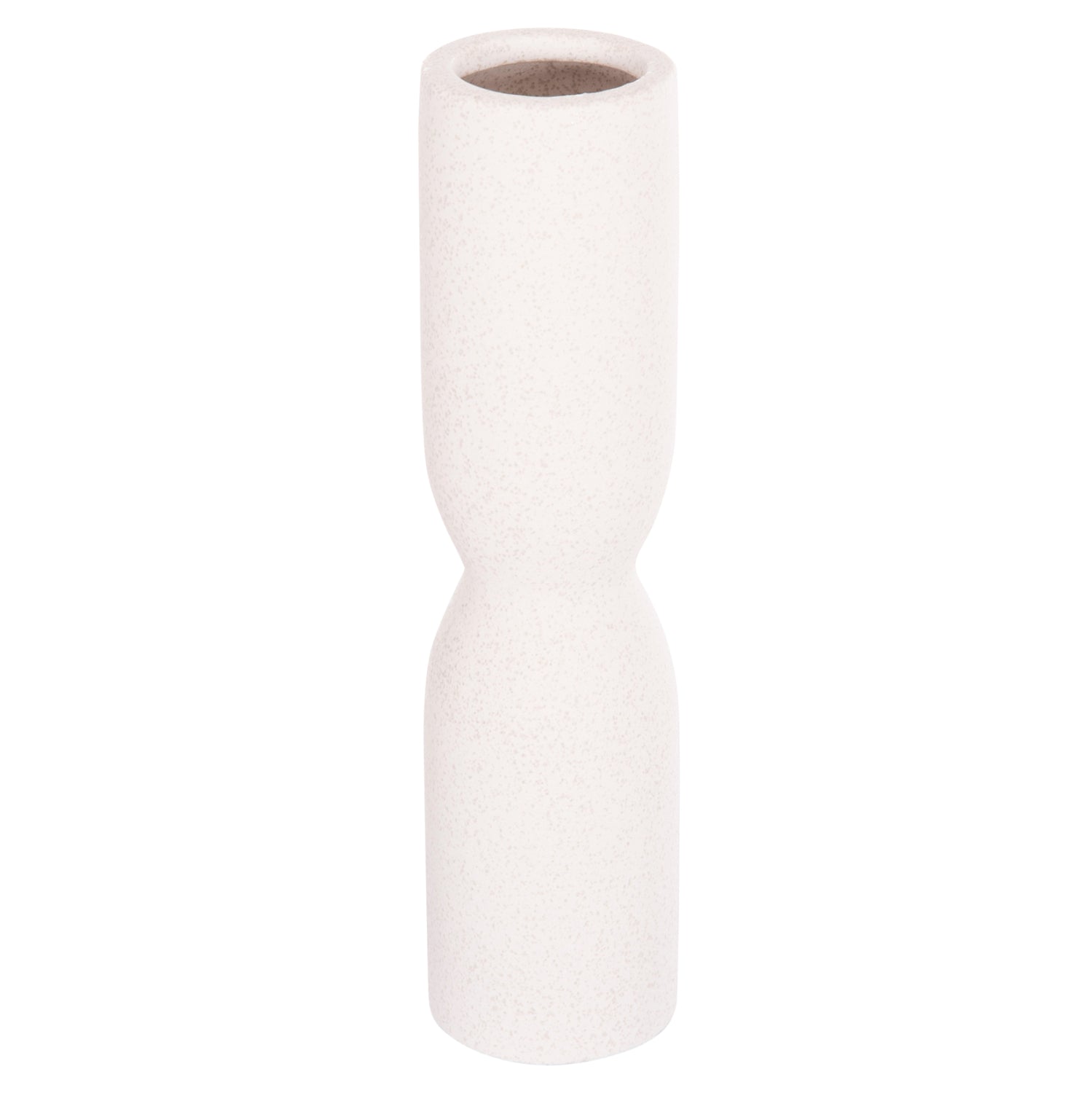 Декоративна керамична ваза SCEPTER кристал,  бял φ7.5x30.5см