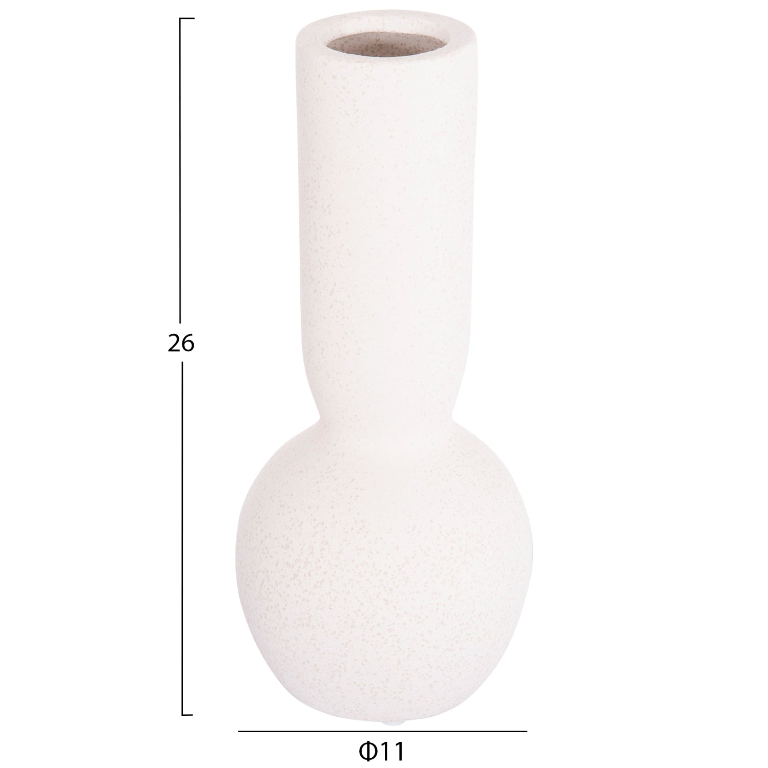 Керамична декоративна настолна маса Galad  бял φ11x26hcm