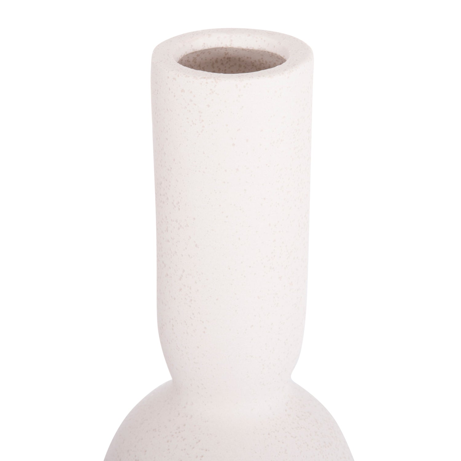 Керамична декоративна настолна маса Galad  бял φ11x26hcm