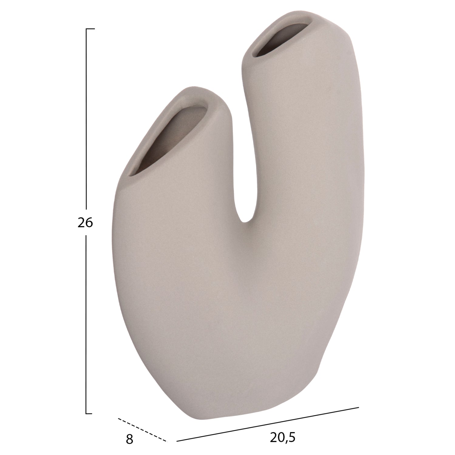 Декоративен керамичен плот за маса  ARKEN сив мат 20.5x8x26см