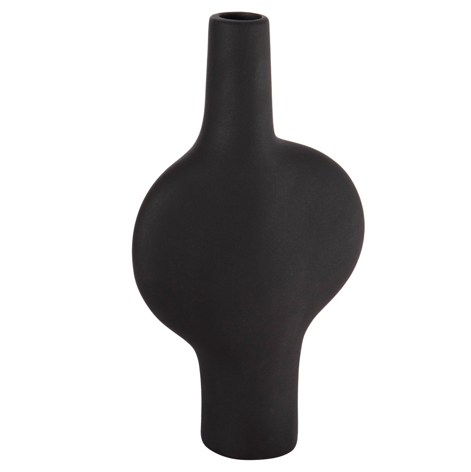 Керамична декоративна плоча за маса, серия Аrken, черна, матова, 19x7.5x33.5см