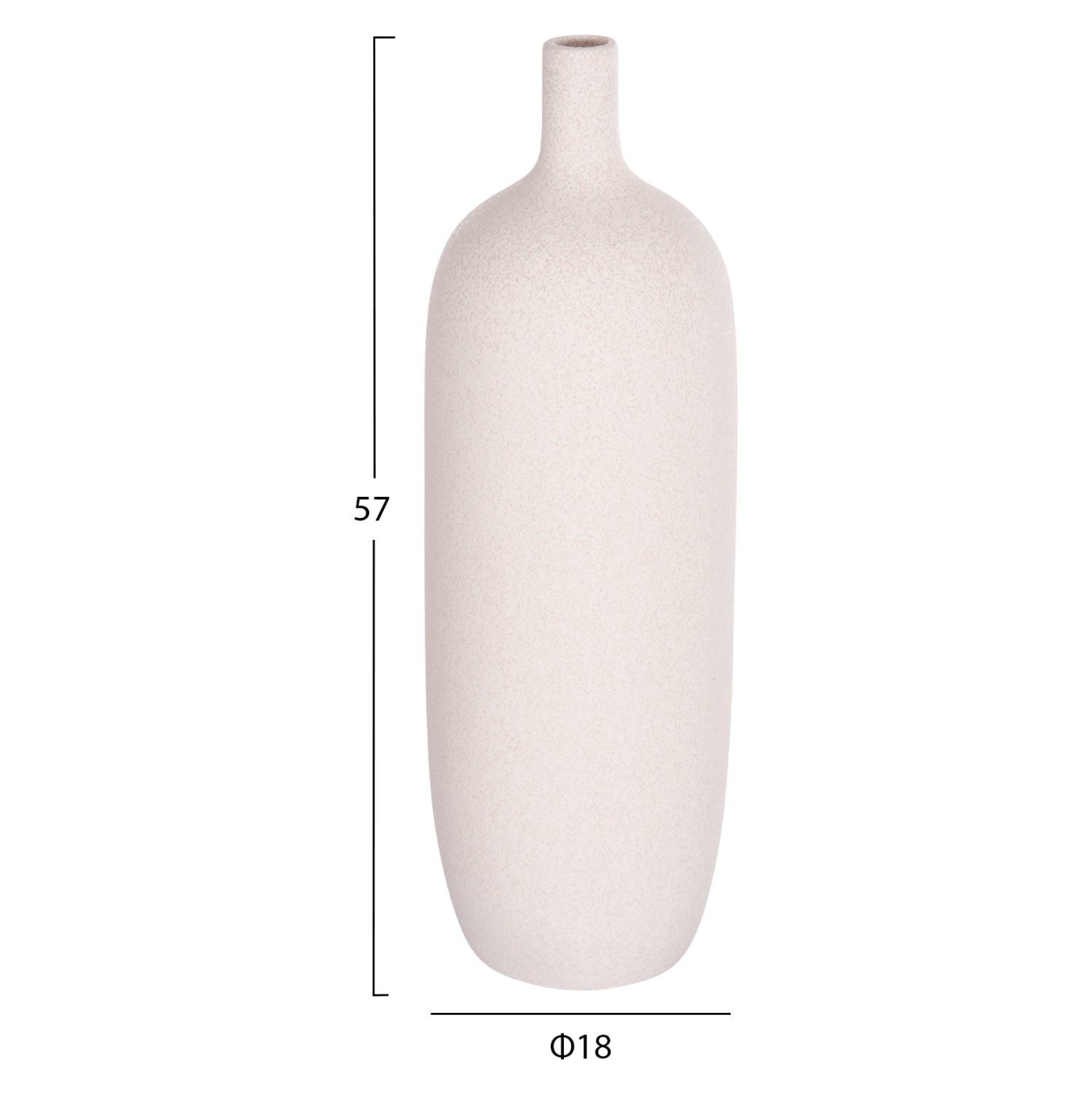 Керамична декорация за   маса GALAD кристално бял  φ18x57cm