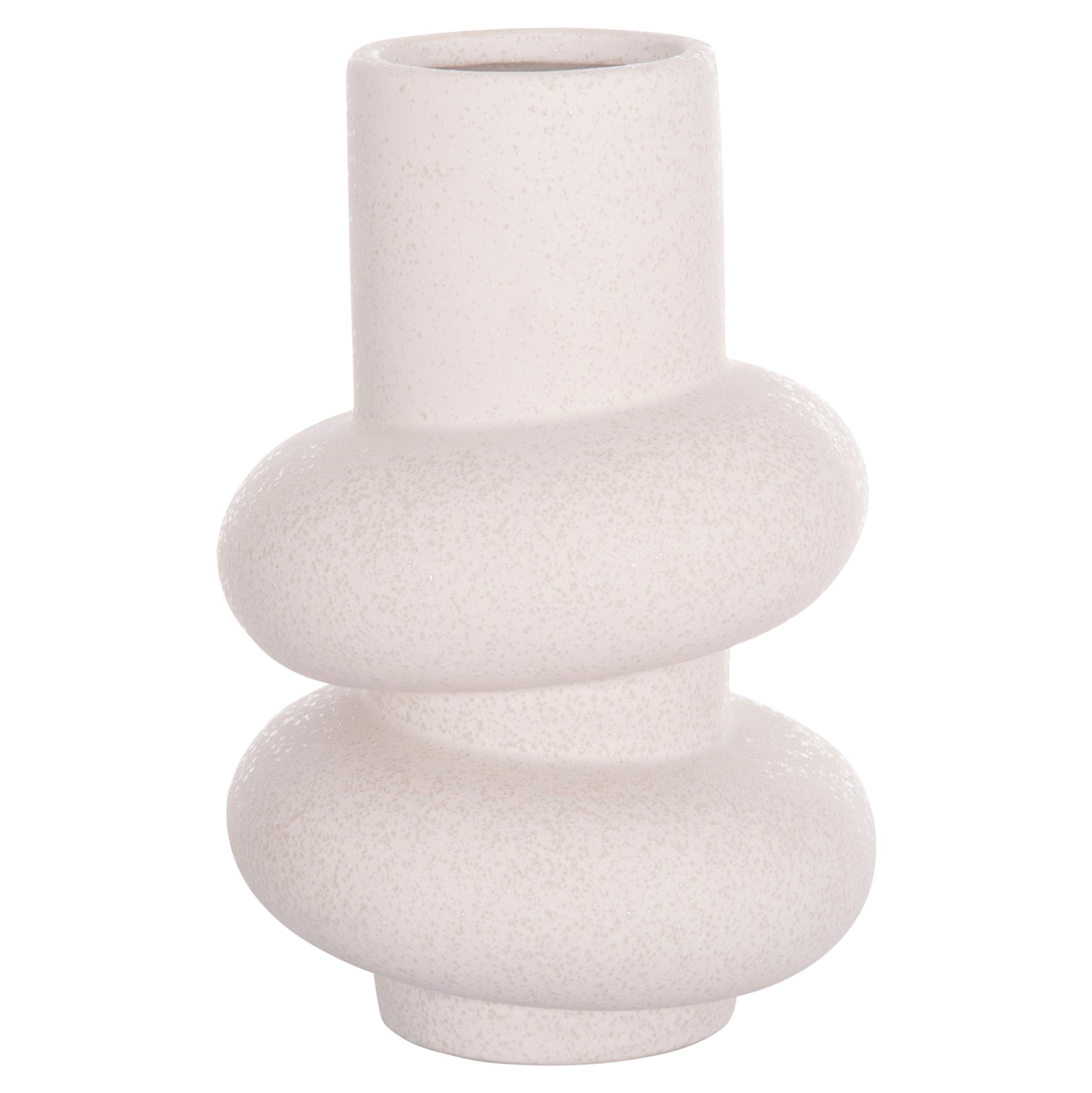 Декоративен керамичен плот за маса ROOK  от бял кристал, φ16x25.5hcm