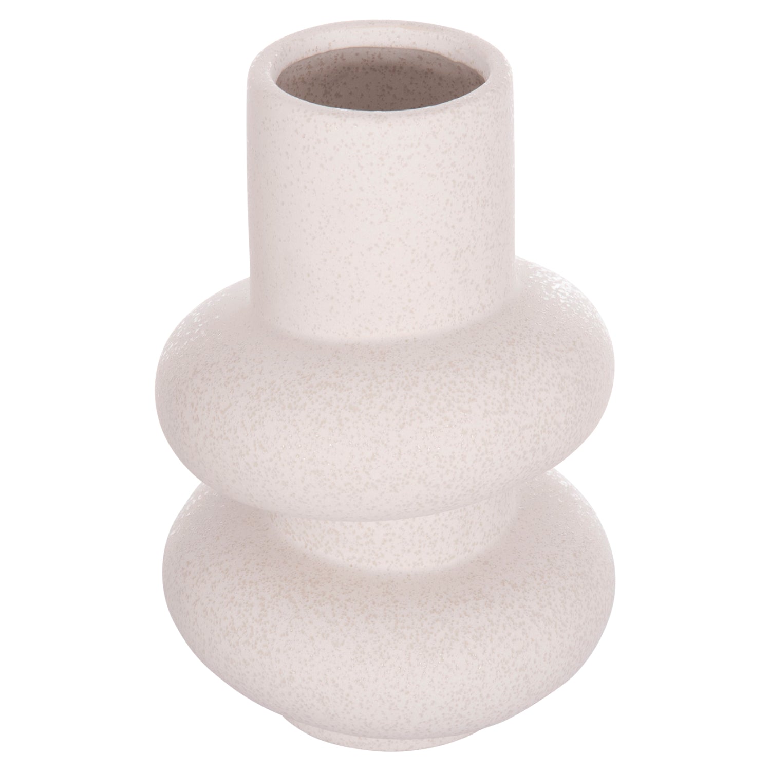 Декоративен керамичен плот за маса ROOK  от бял кристал, φ16x25.5hcm