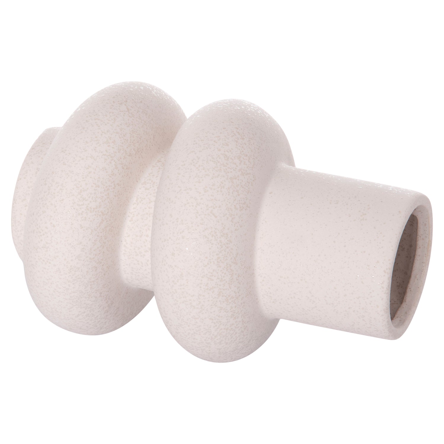 Декоративен керамичен плот за маса ROOK  от бял кристал, φ16x25.5hcm