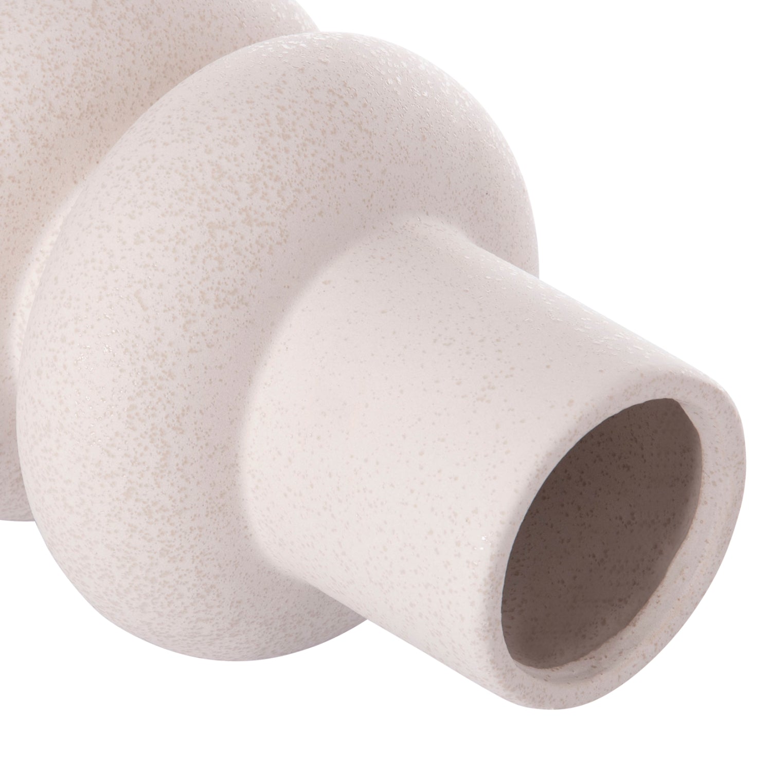 Декоративен керамичен плот за маса ROOK  от бял кристал, φ16x25.5hcm