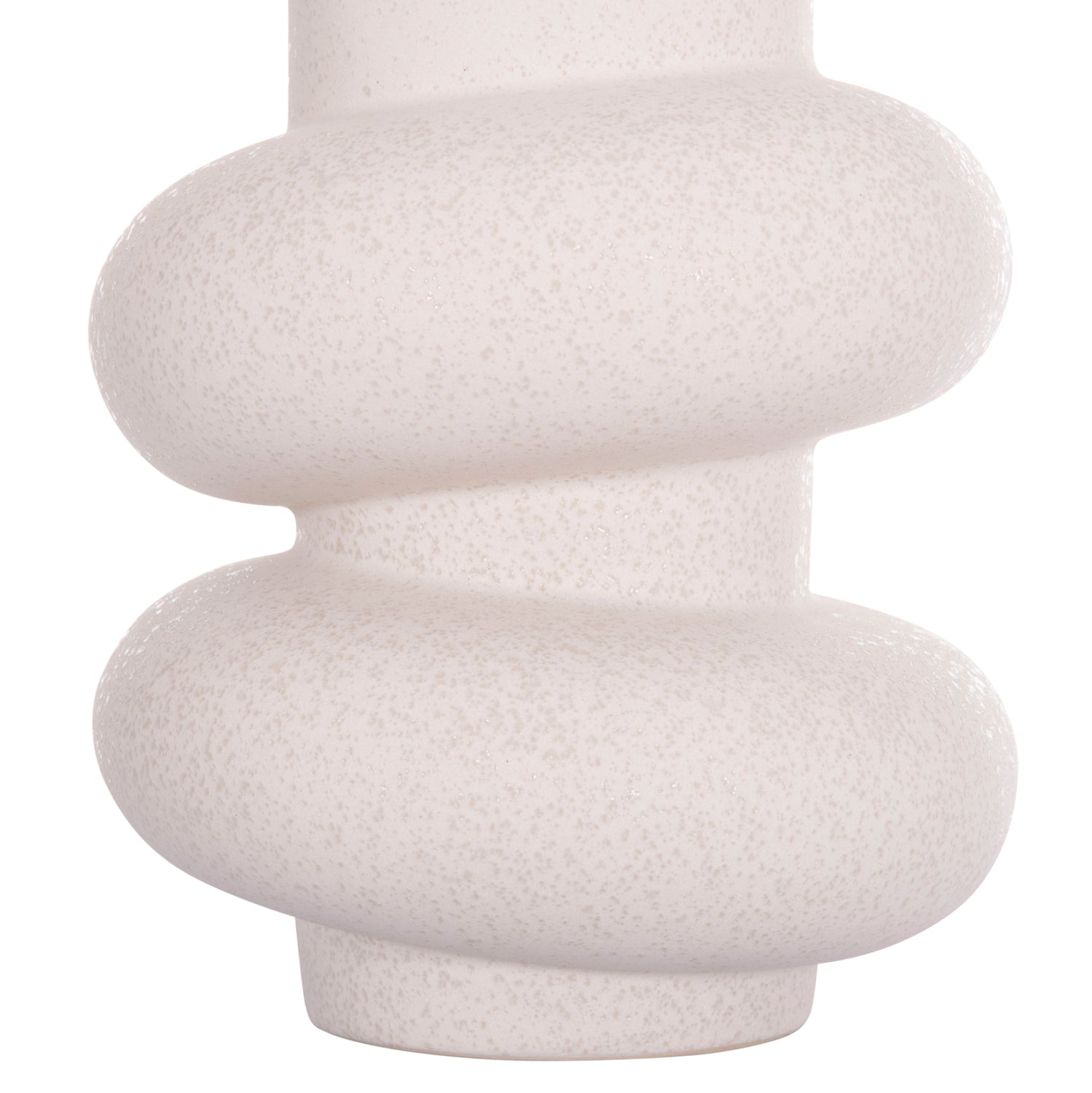 Декоративен керамичен плот за маса ROOK  от бял кристал, φ16x25.5hcm