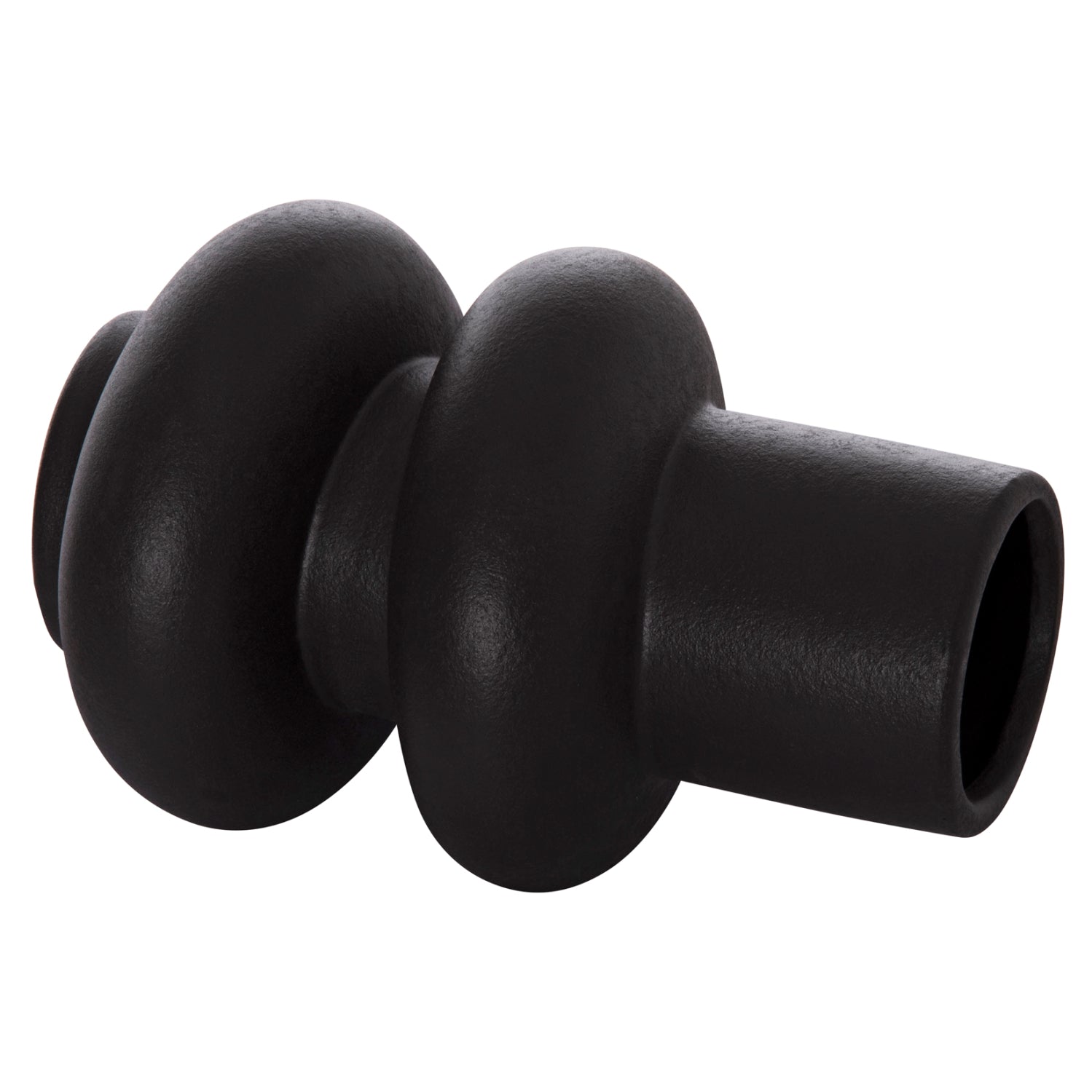 Декоративен керамичен плот за маса , ROOK черен, матов, φ16x25.5hcm