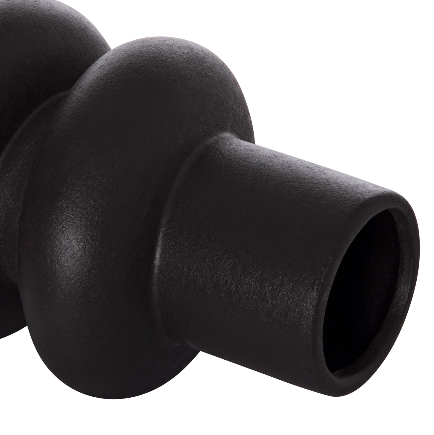 Декоративен керамичен плот за маса , ROOK черен, матов, φ16x25.5hcm