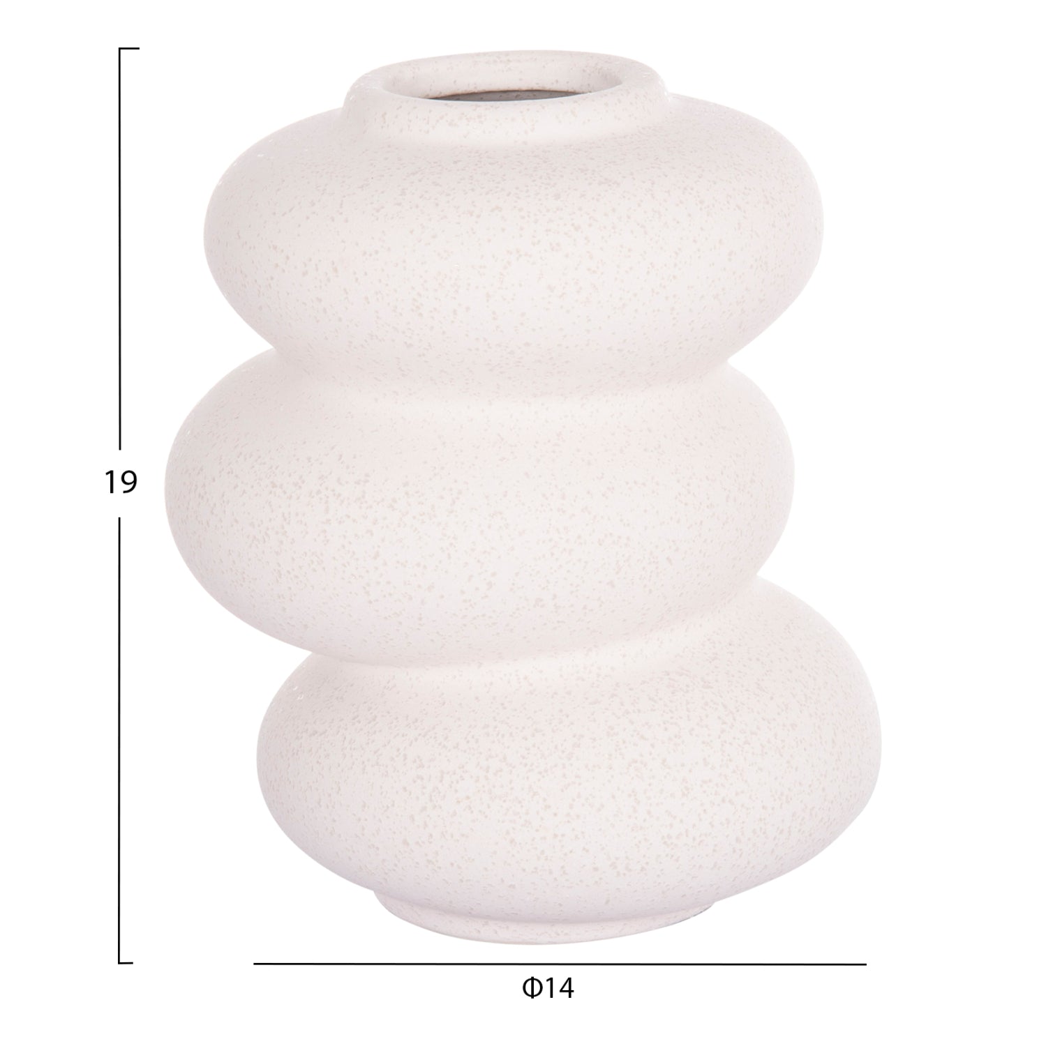 Декоративен керамичен плот за  маса ROOK  от бял кристал, φ14x19всм