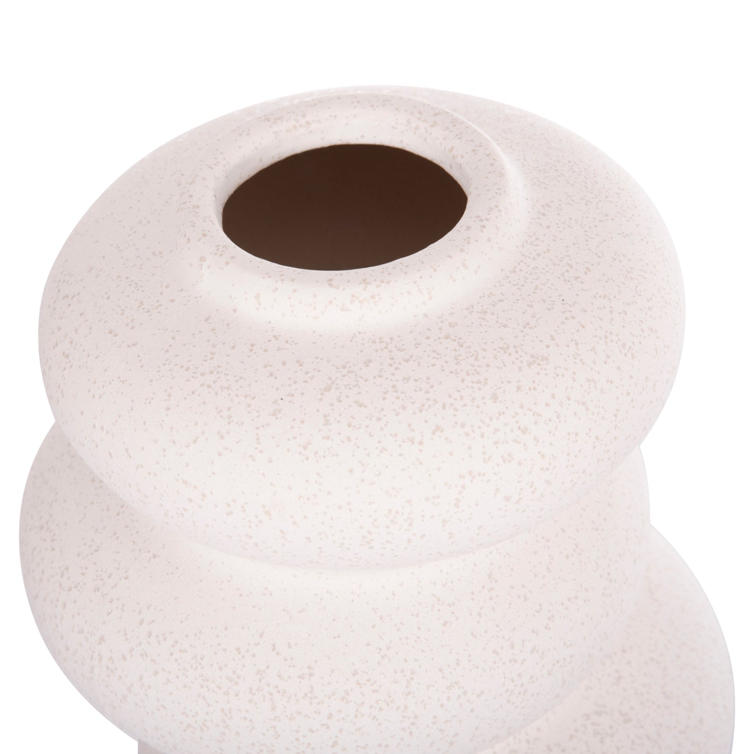 Декоративен керамичен плот за  маса ROOK  от бял кристал, φ14x19всм