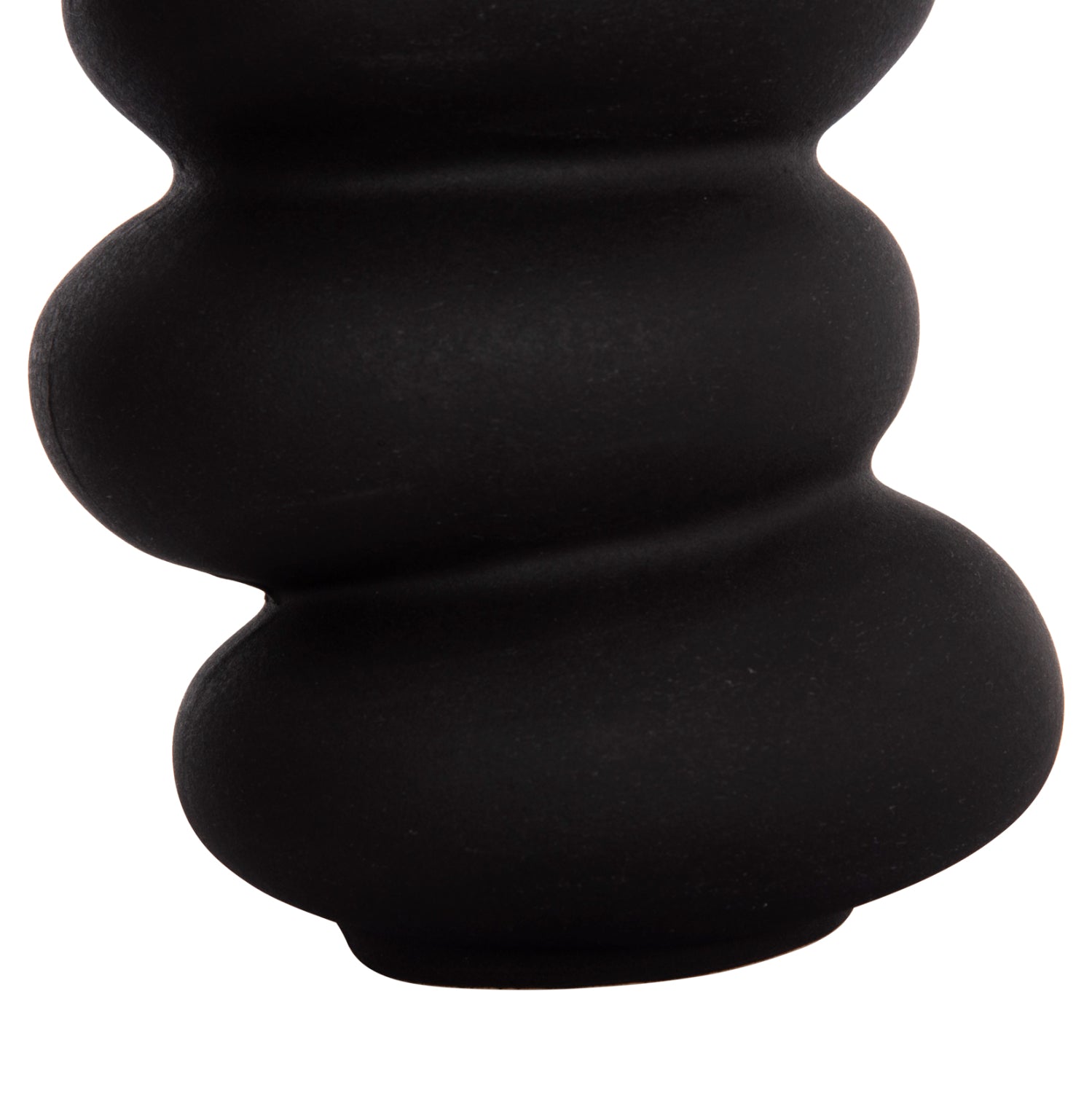 Декоративен керамичен плот за маса черен, матов, φ14x19hcm