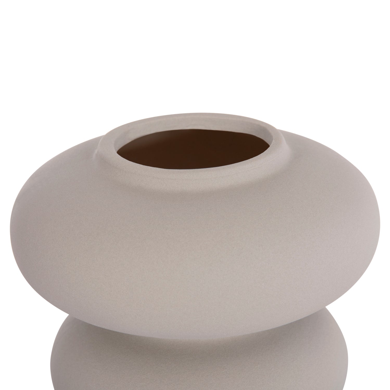 Декоративен керамичен плот за маса  сив, матов, φ18x17всм