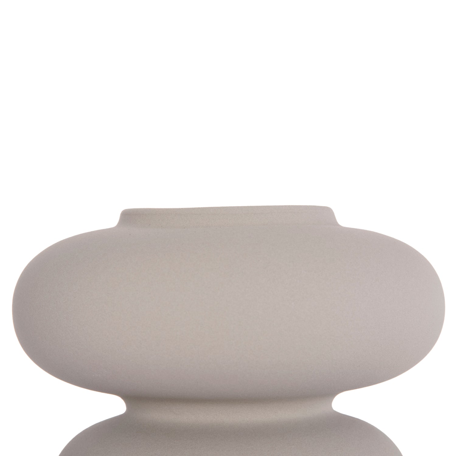 Декоративен керамичен плот за маса  сив, матов, φ18x17всм