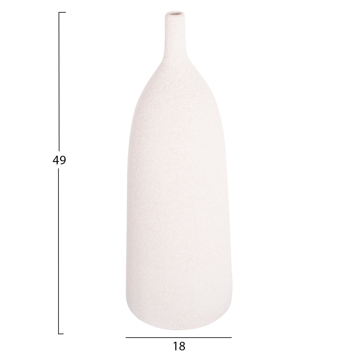 Керамична декорация за  маса GALAD сиво-бял кристал, φ18x49y см