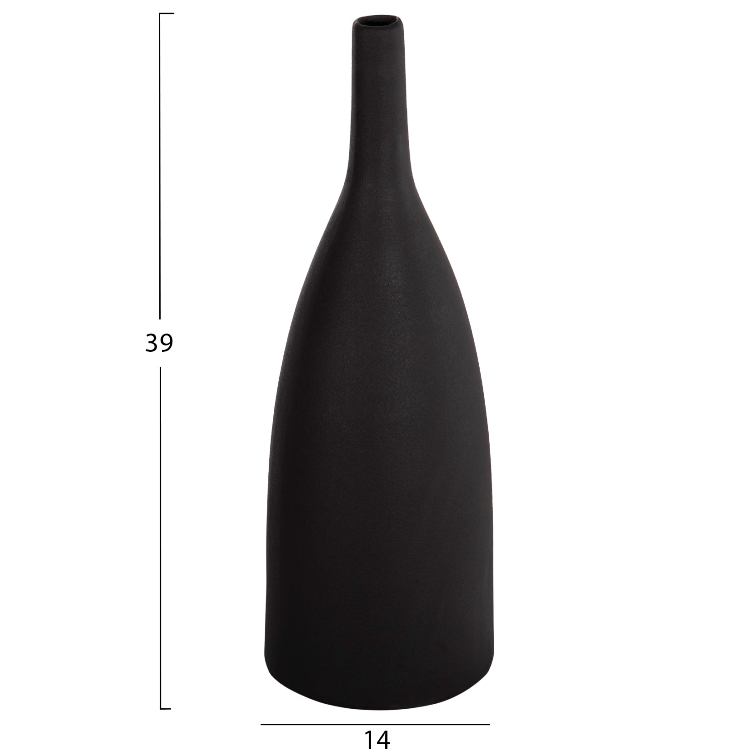 Декоративен керамичен плот за маса Galad черен мат φ14x39hcm