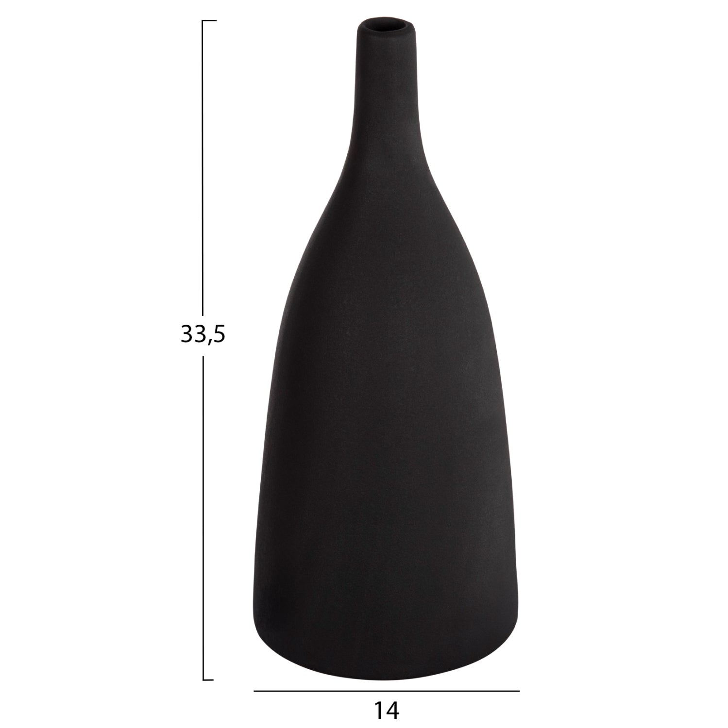 Декоративен керамичен плот за маса Galad черен мат φ14x33.5hcm