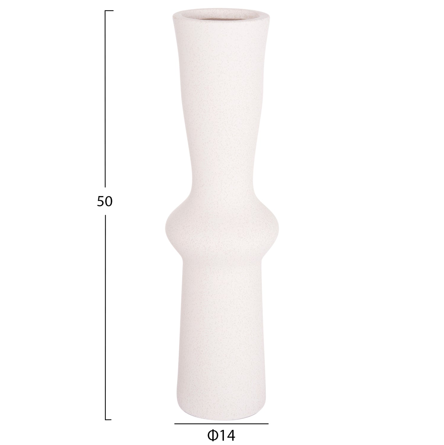 Декоративен керамичен плот за маса  SCEPTER  кристално бял φ14x50hcm