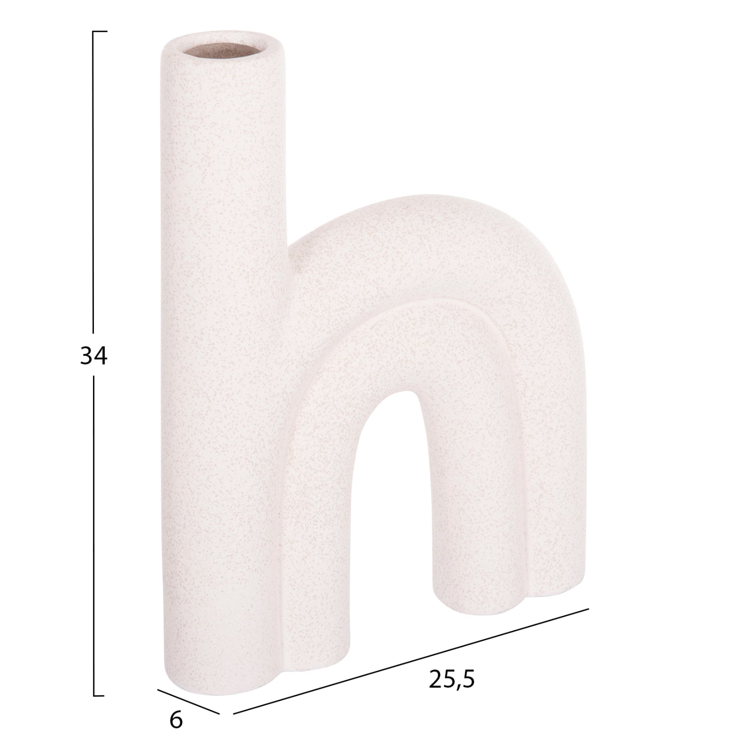 Декоративен керамичен плот за маса  Аrcon бял 25.5x6x34см