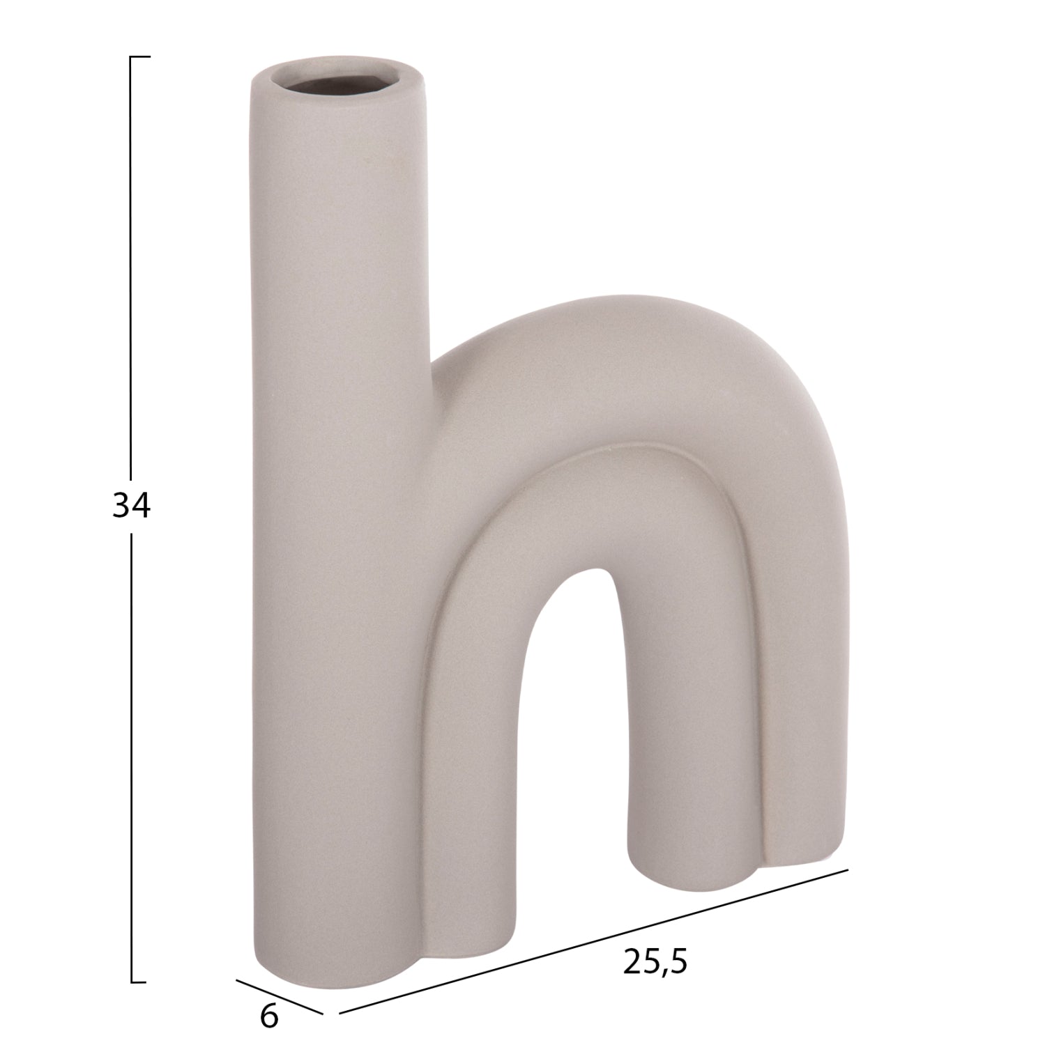 Декоративен керамичен плот за маса Аrcon сив мат 25.5x6x34см