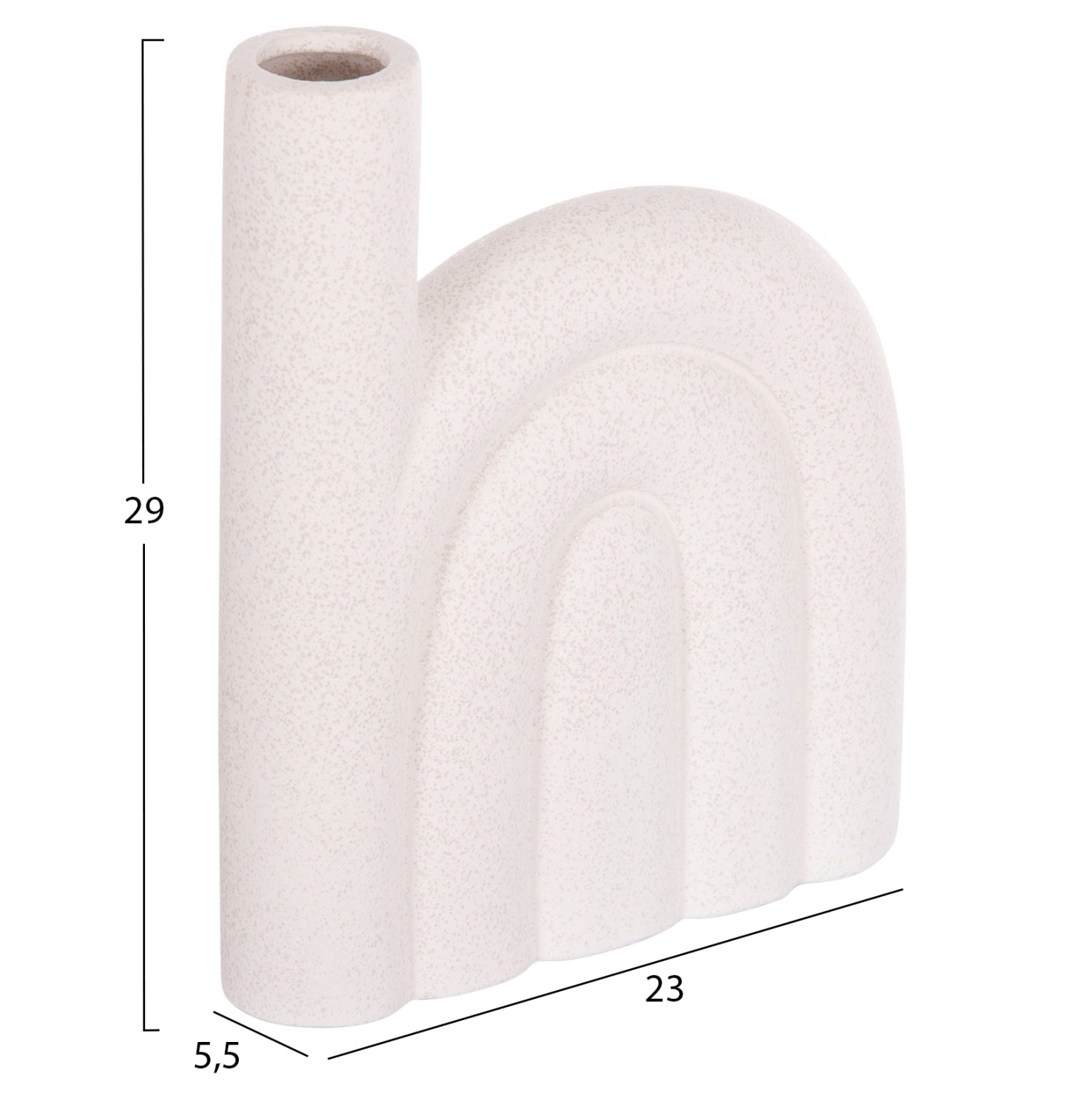 Декоративен керамичен плот за маса Аrcon бял 23.5x5.5x29.5см