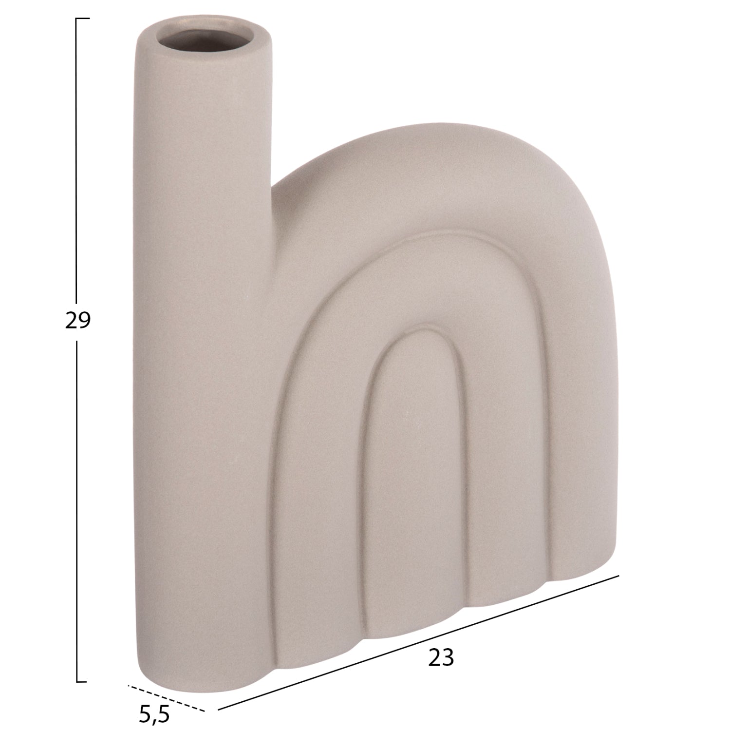 Декоративен керамичен плот за маса Аrcon сив мат 23x5.5x29в см