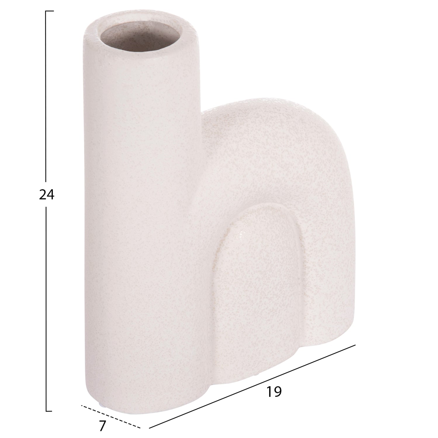 Декоративен керамичен плот за маса Аrcon бяла19x7x24h см