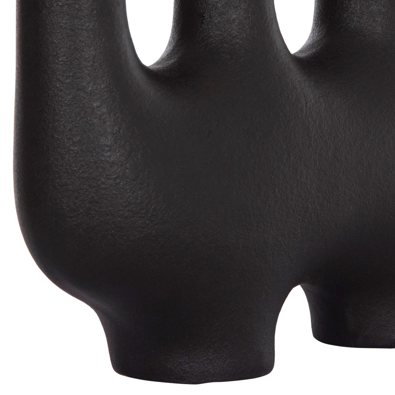 Керамичен декоративен плот за маса   MANI черен мат 21x6x13см