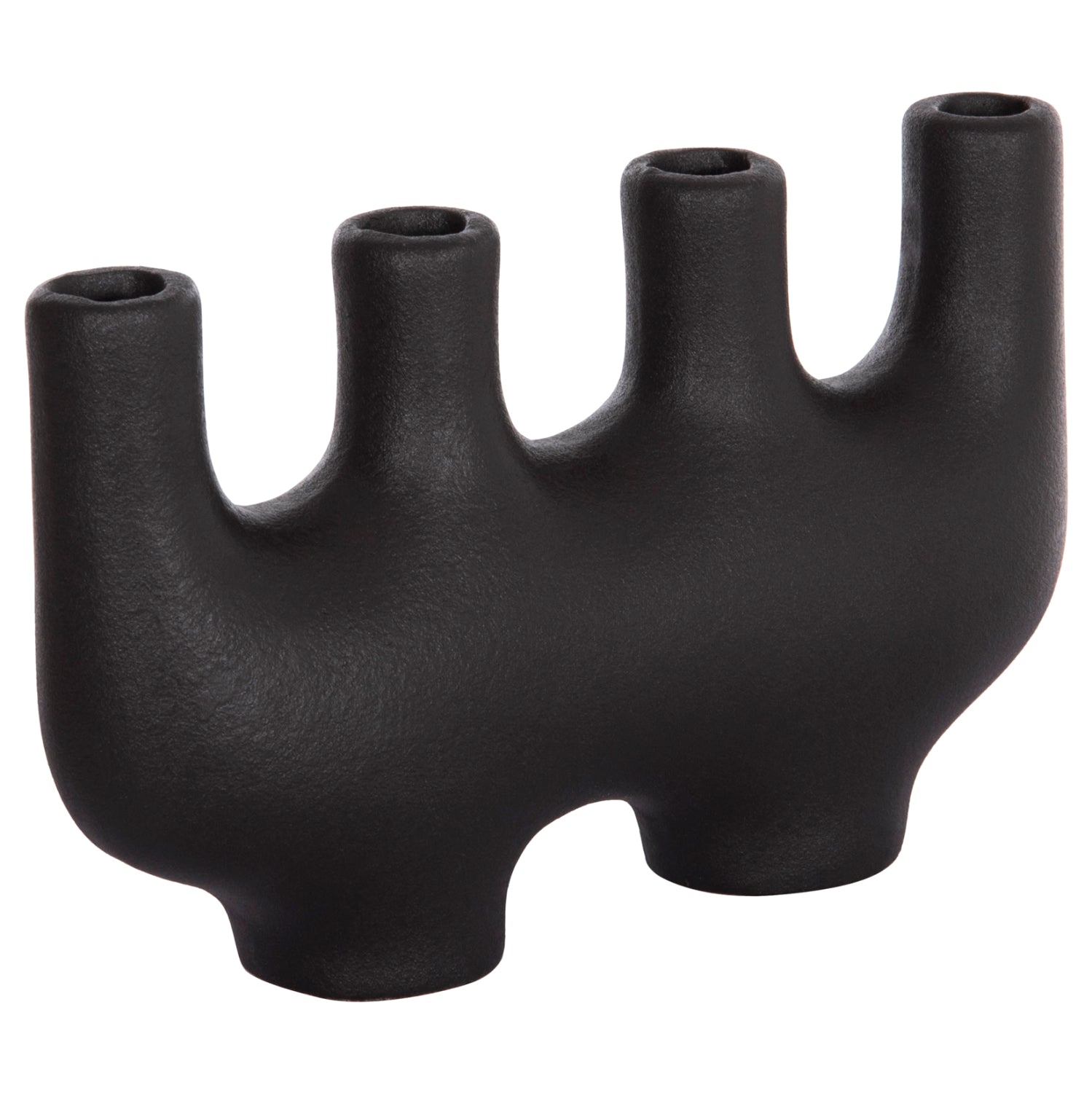 Керамичен декоративен плот за маса   MANI черен мат 21x6x13см