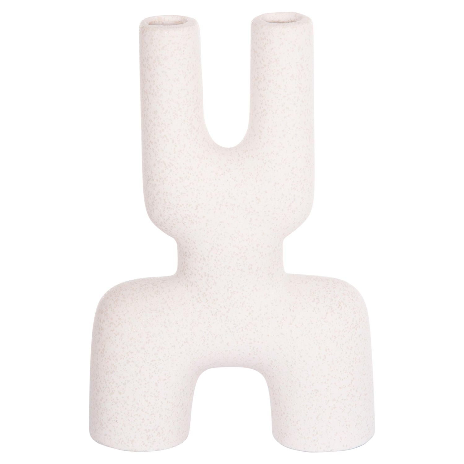 Декорация  керамична за маса MANI бял, кристален, 15.5x6x23.5см