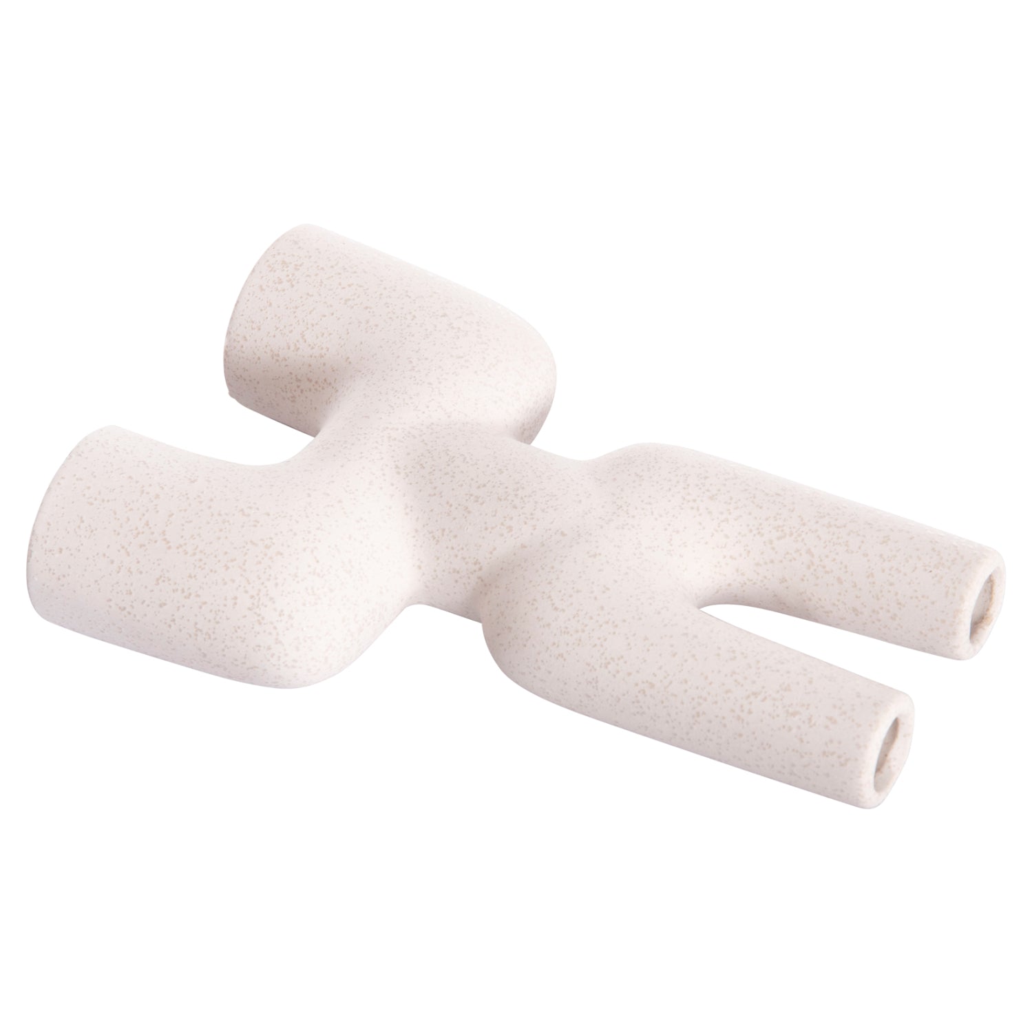 Декорация  керамична за маса MANI бял, кристален, 15.5x6x23.5см