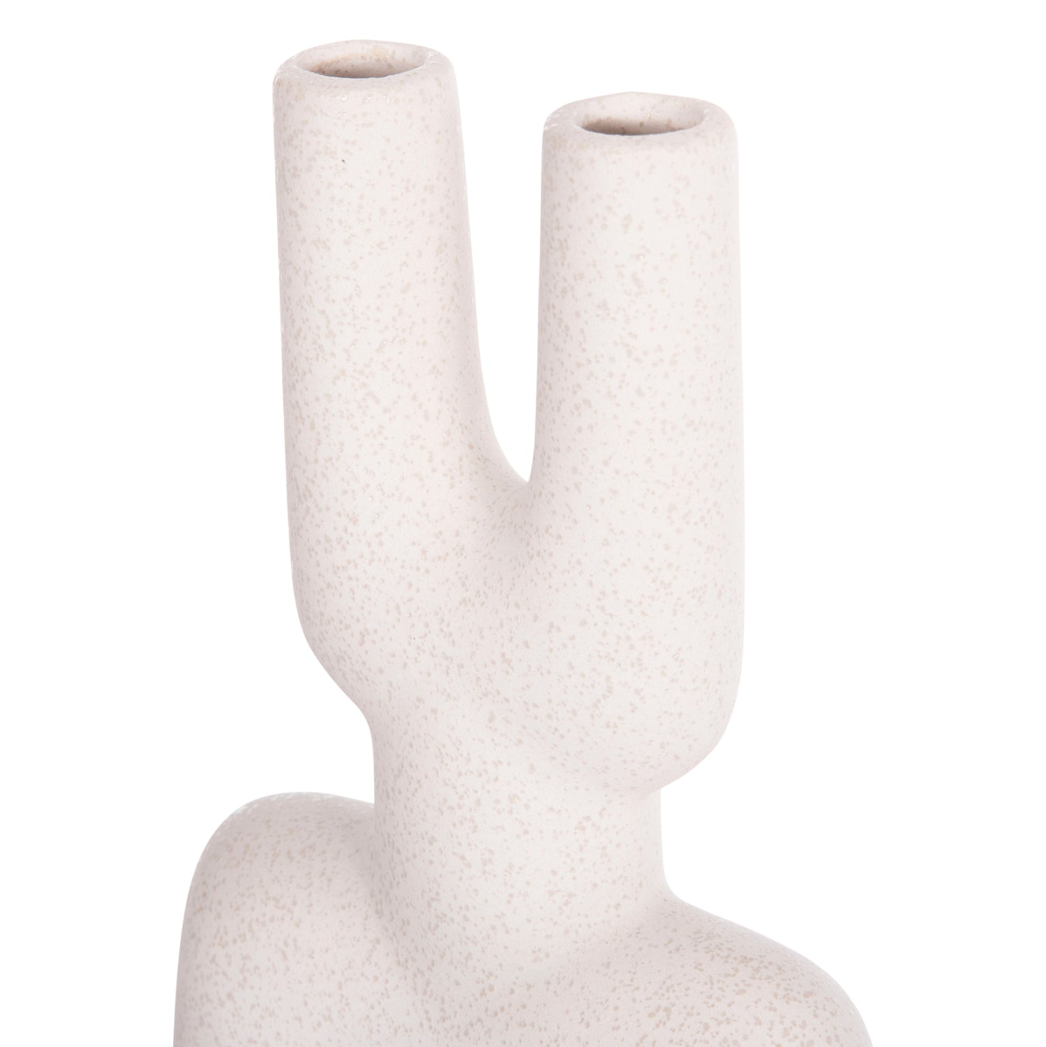 Декорация  керамична за маса MANI бял, кристален, 15.5x6x23.5см