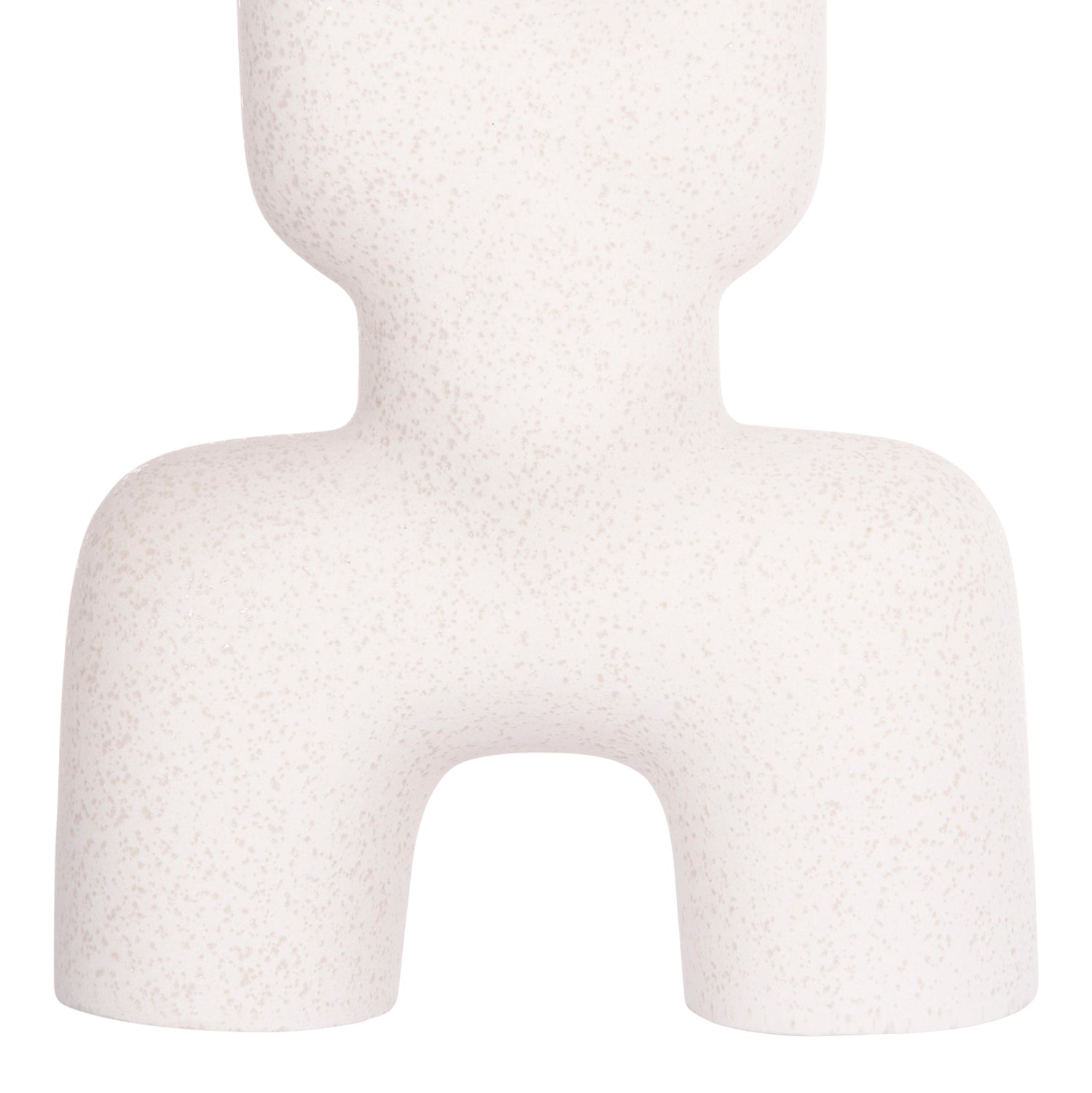 Декорация  керамична за маса MANI бял, кристален, 15.5x6x23.5см