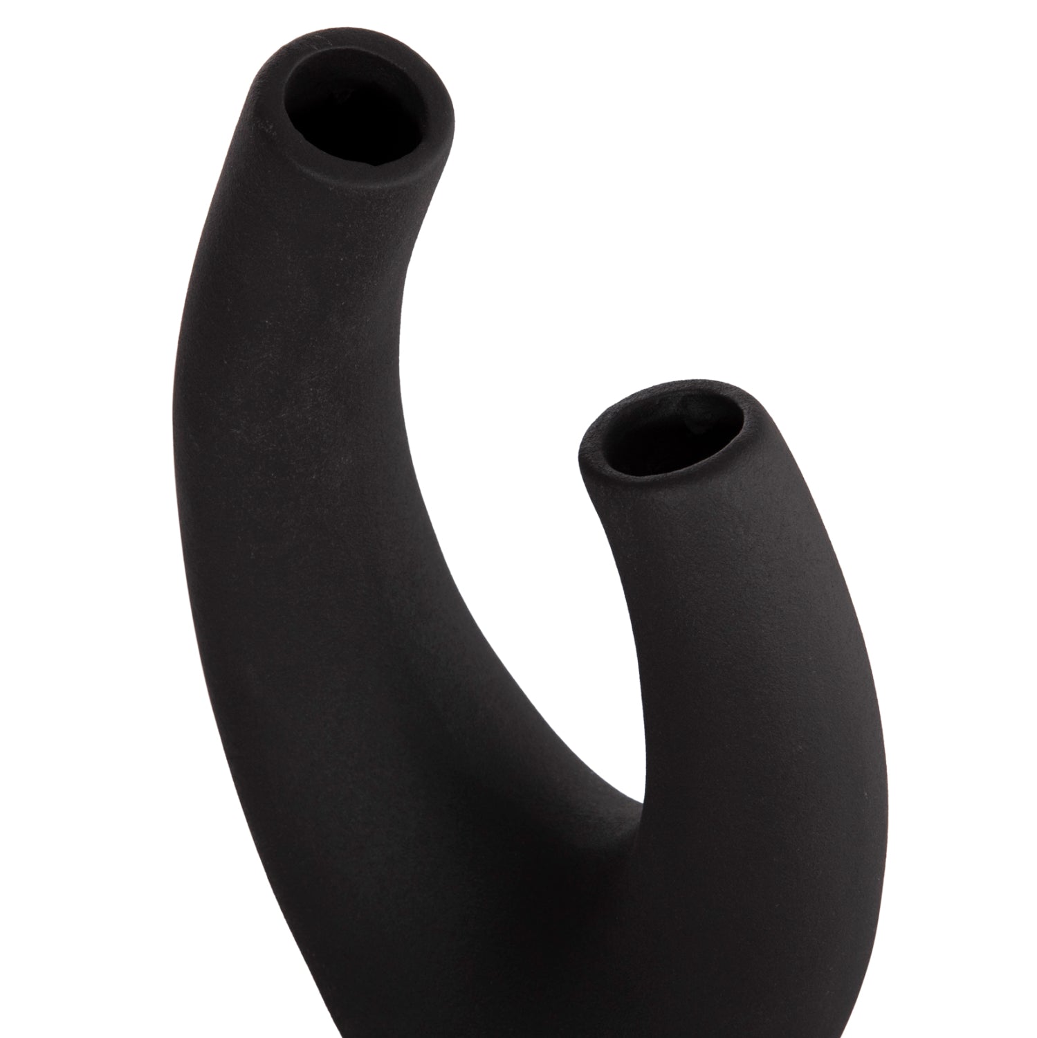 Декоративен керамичен плот за маса елипсовидна, черен, матов, 15x7x21.5 см