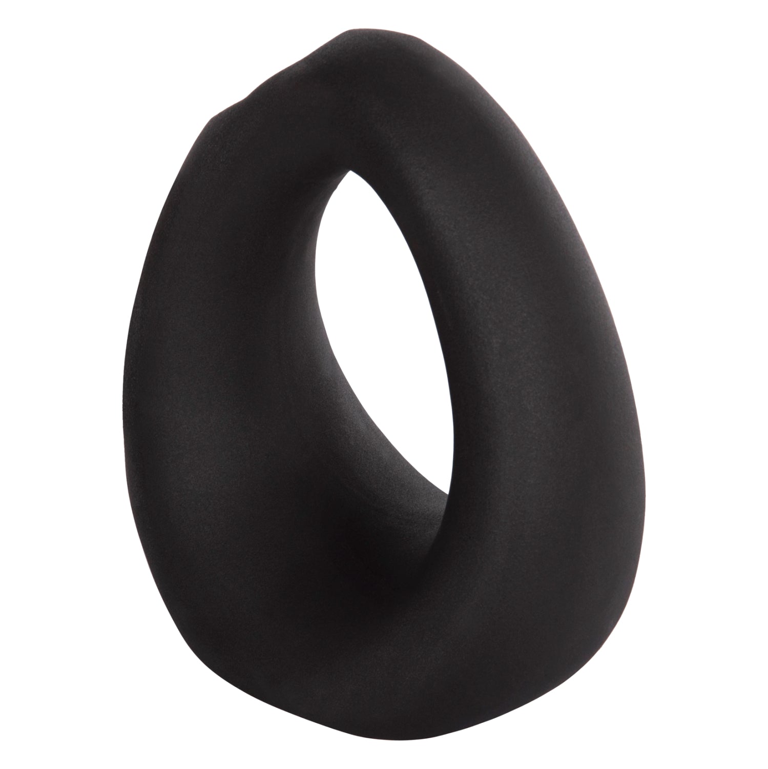 Декоративен керамичен плот за маса  елипсовиден, черен, матов, 16.5x9x20см