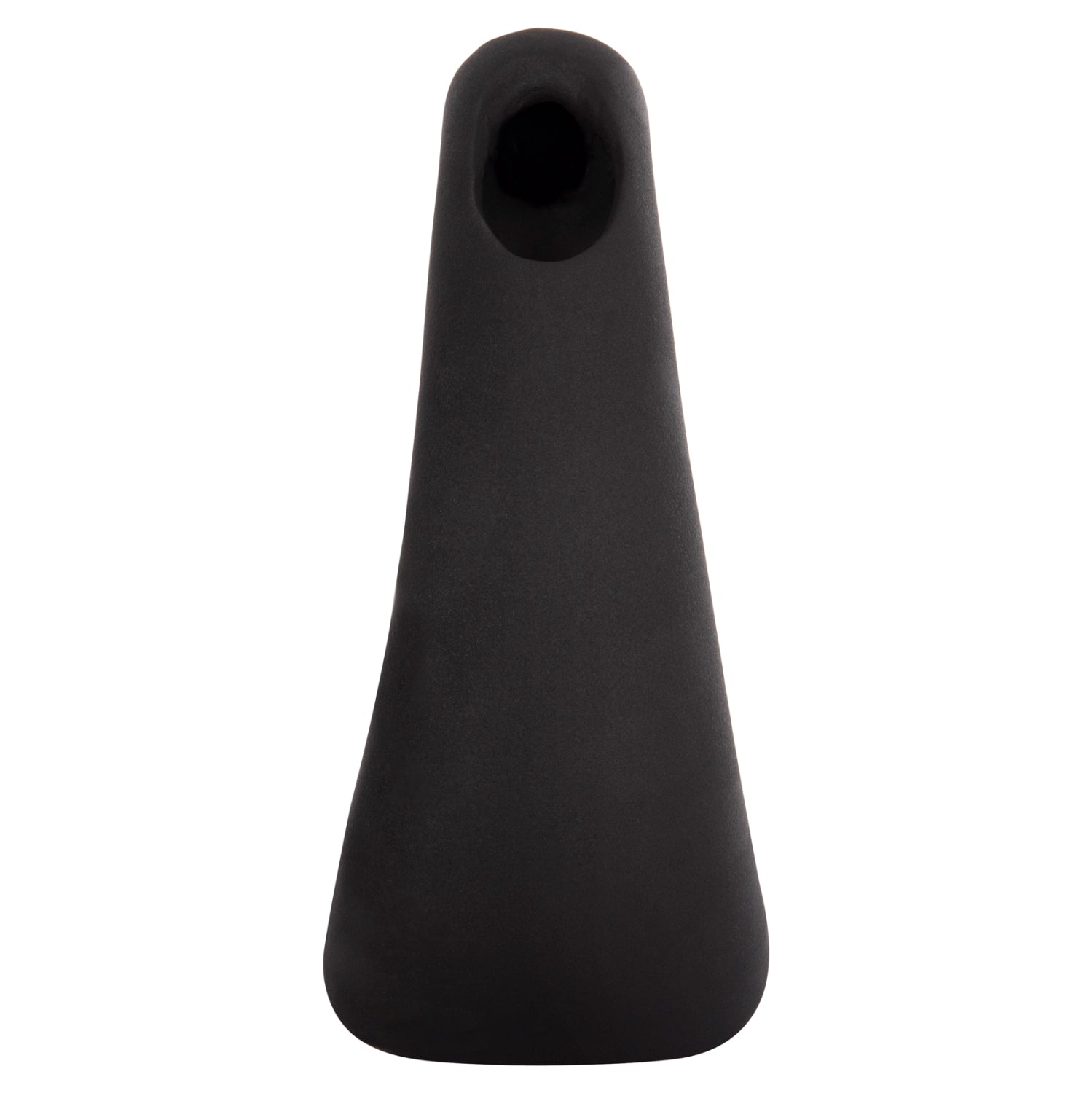 Декоративна керамична ваза  елипсовиден, черен, матов, 16.5x9x20см