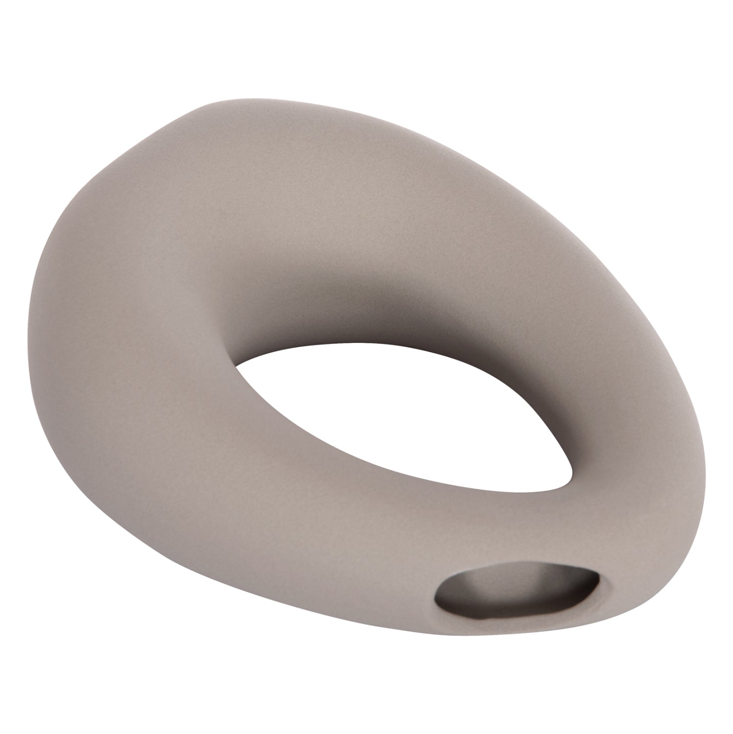 Декоративен керамичен плот за маса  елипса/ сив, матов, 16.5x9x20см